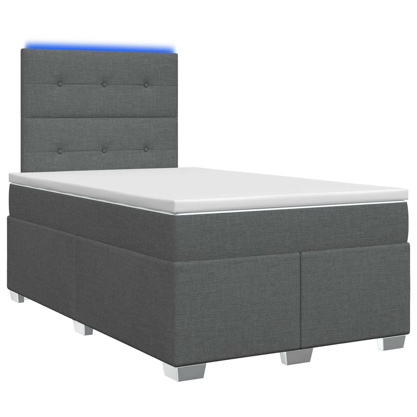 Boxspring ágy matraccal Sötétszürke 120 x 190 cm Szövet