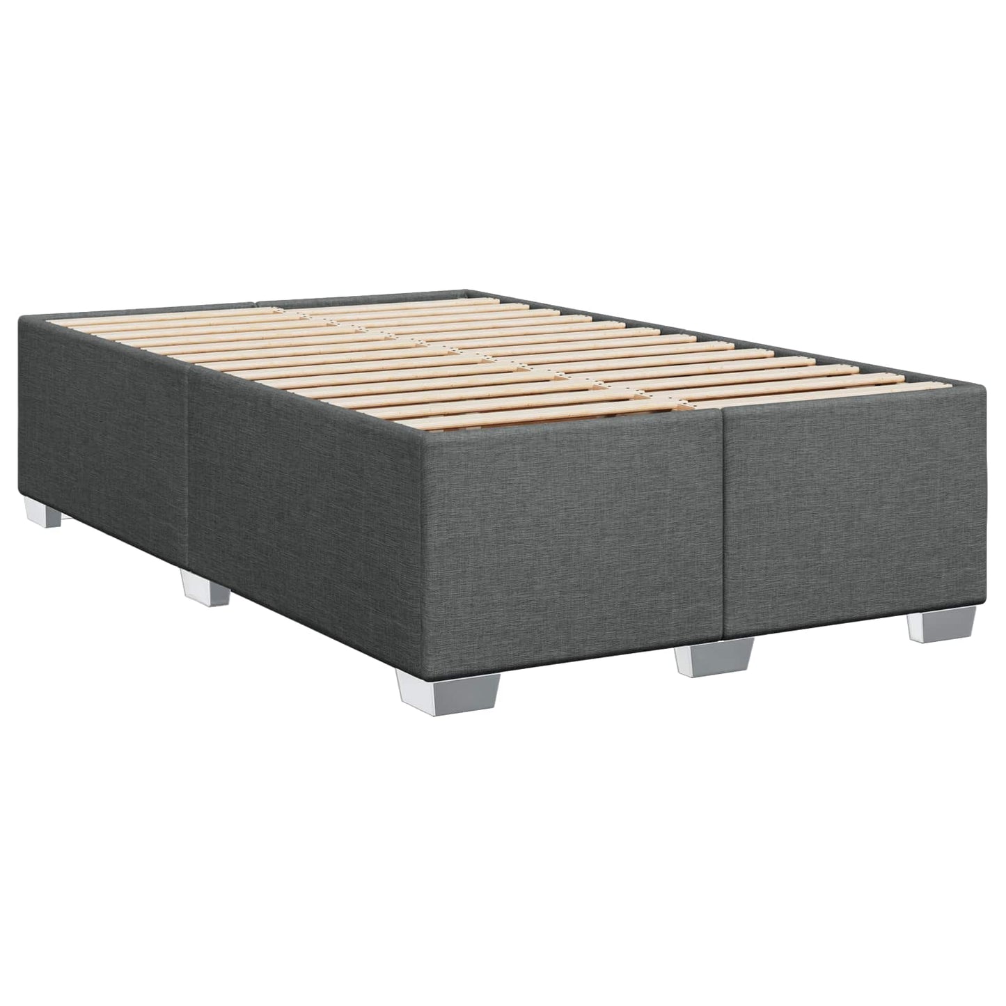 Boxspring ágy matraccal Sötétszürke 120 x 190 cm Szövet
