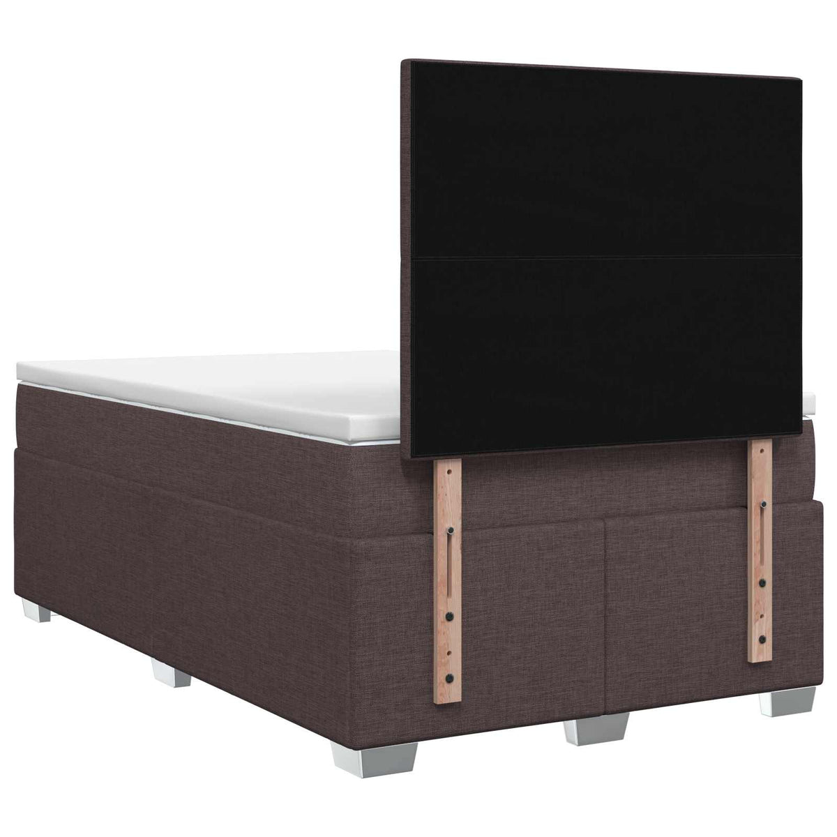 Boxspring ágy matraccal Sötét Barna 120 x 190 cm Szövet