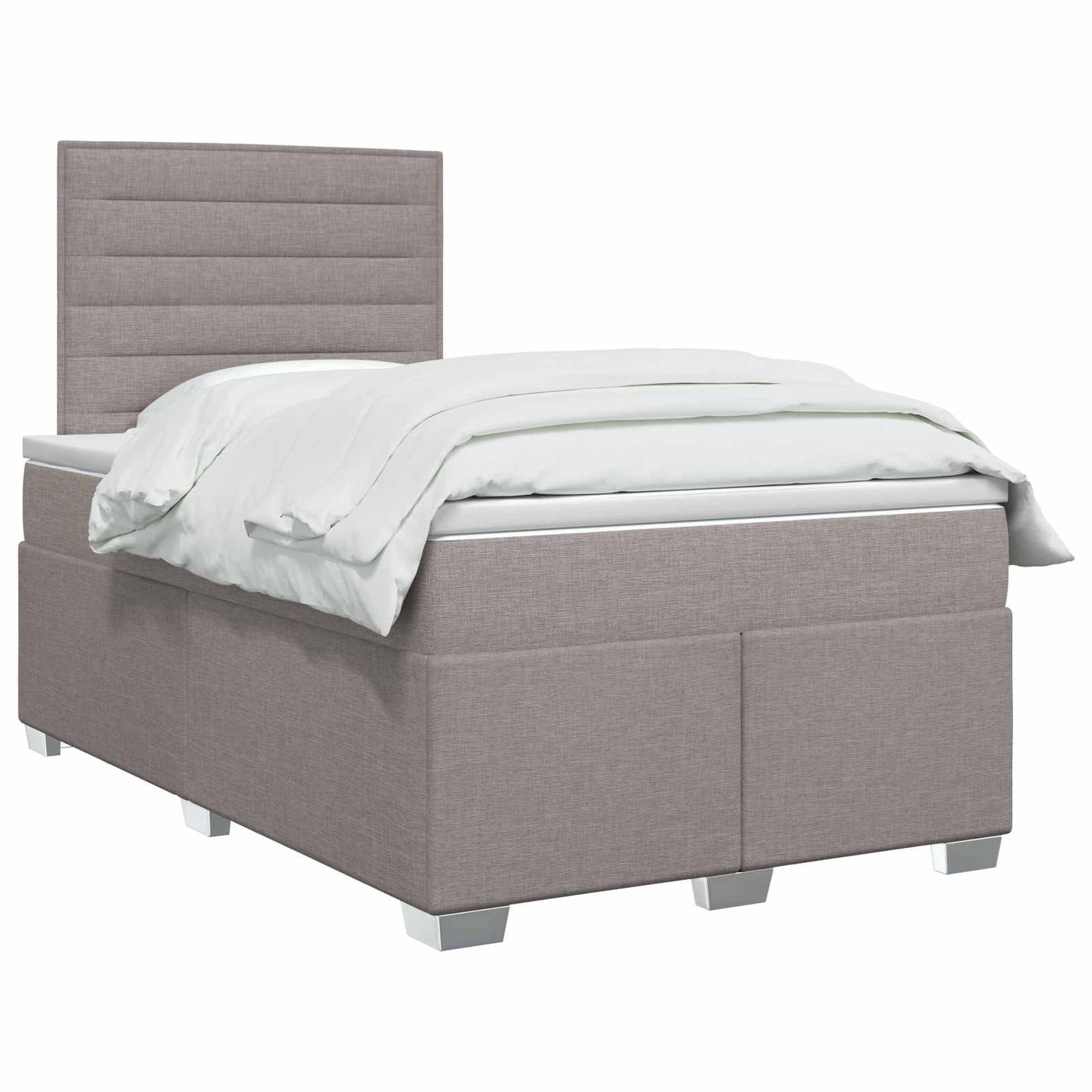 Boxspring ágy matraccal Tópszínű 120 x 200 cm Szövet
