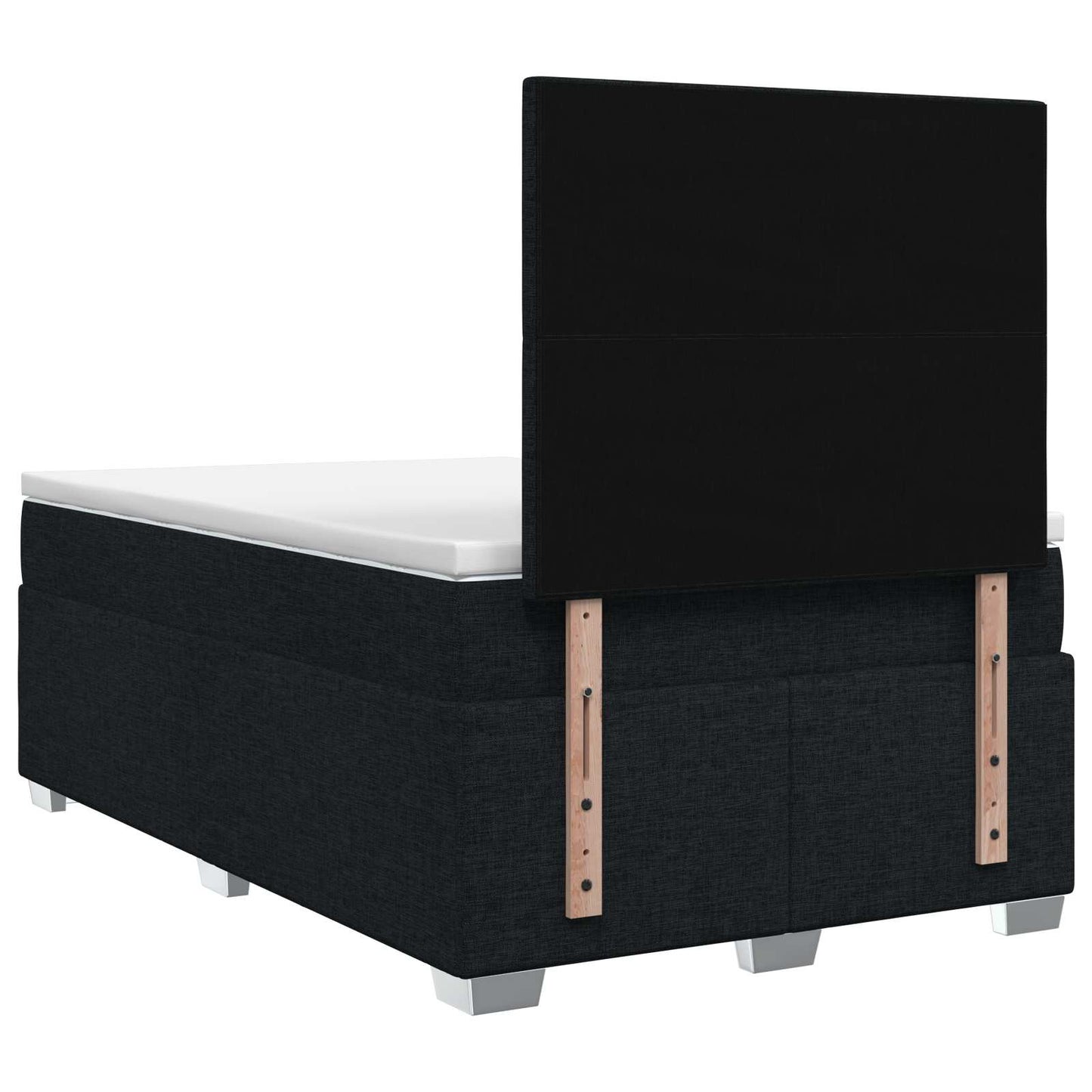 Boxspring ágy matraccal fejtámlával Fekete 120 x 200 cm Szövet