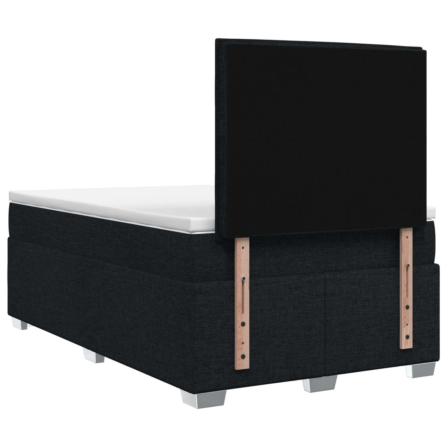 Boxspring ágy matraccal fejtámlával Fekete 120 x 200 cm Szövet