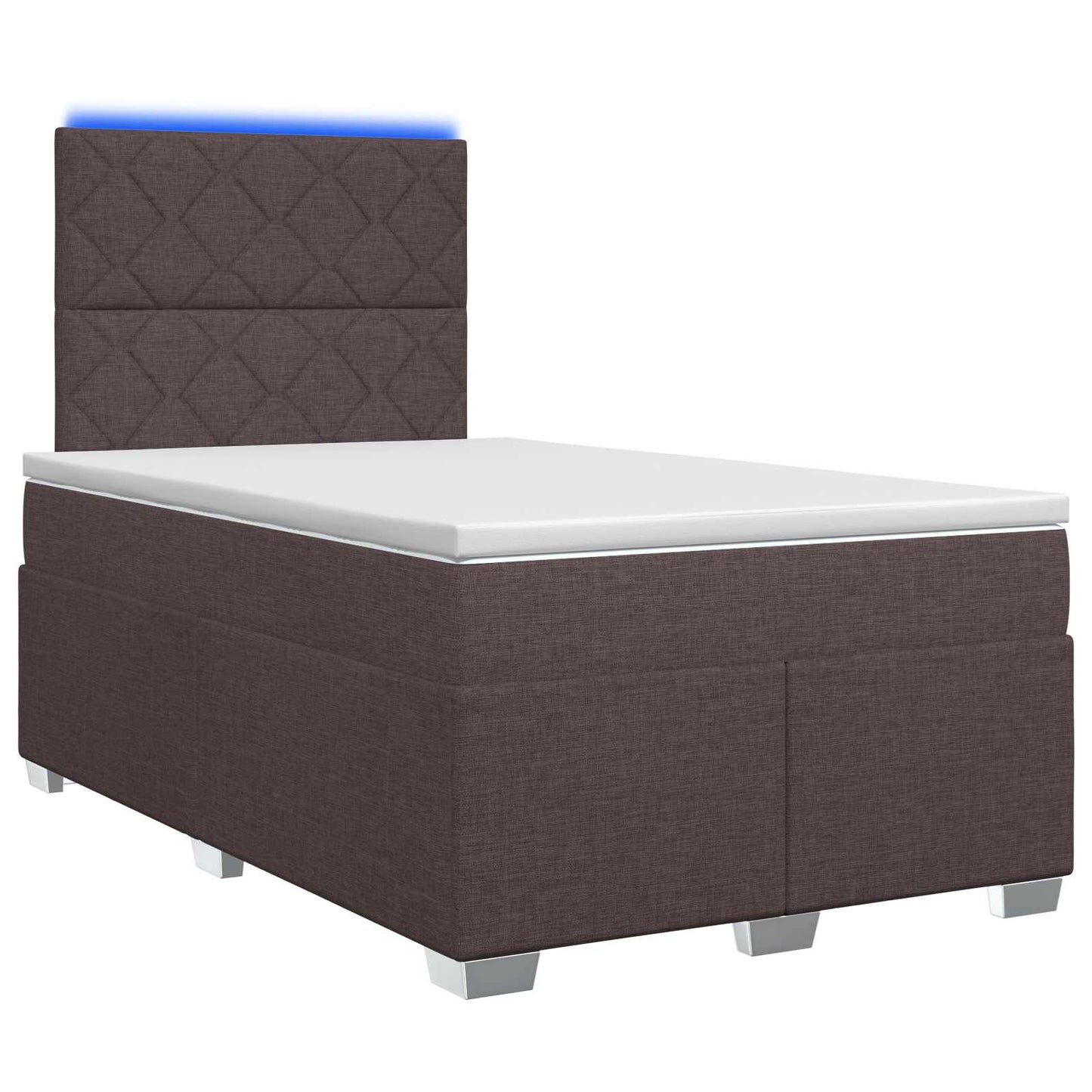 Boxspring ágy matraccal Sötét Barna 120 x 200 cm Szövet