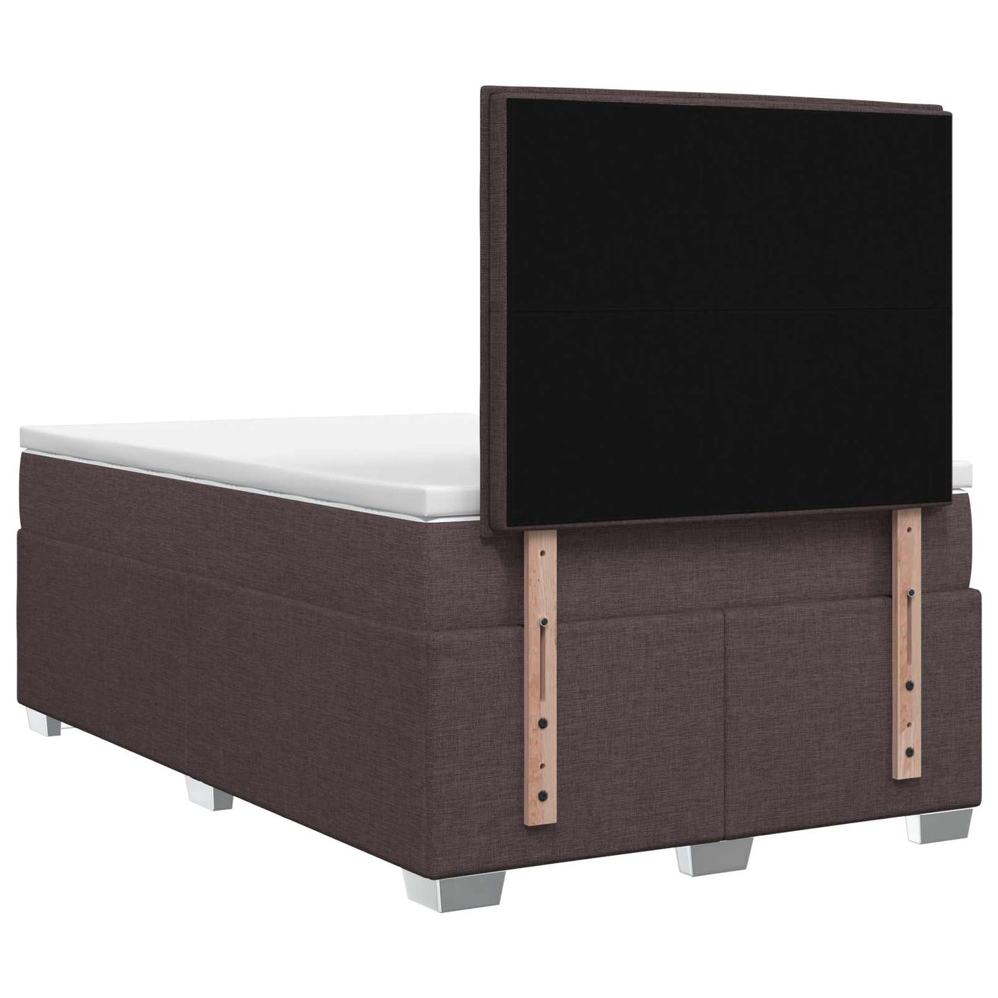 Boxspring ágy matraccal Sötét Barna 120 x 200 cm Szövet
