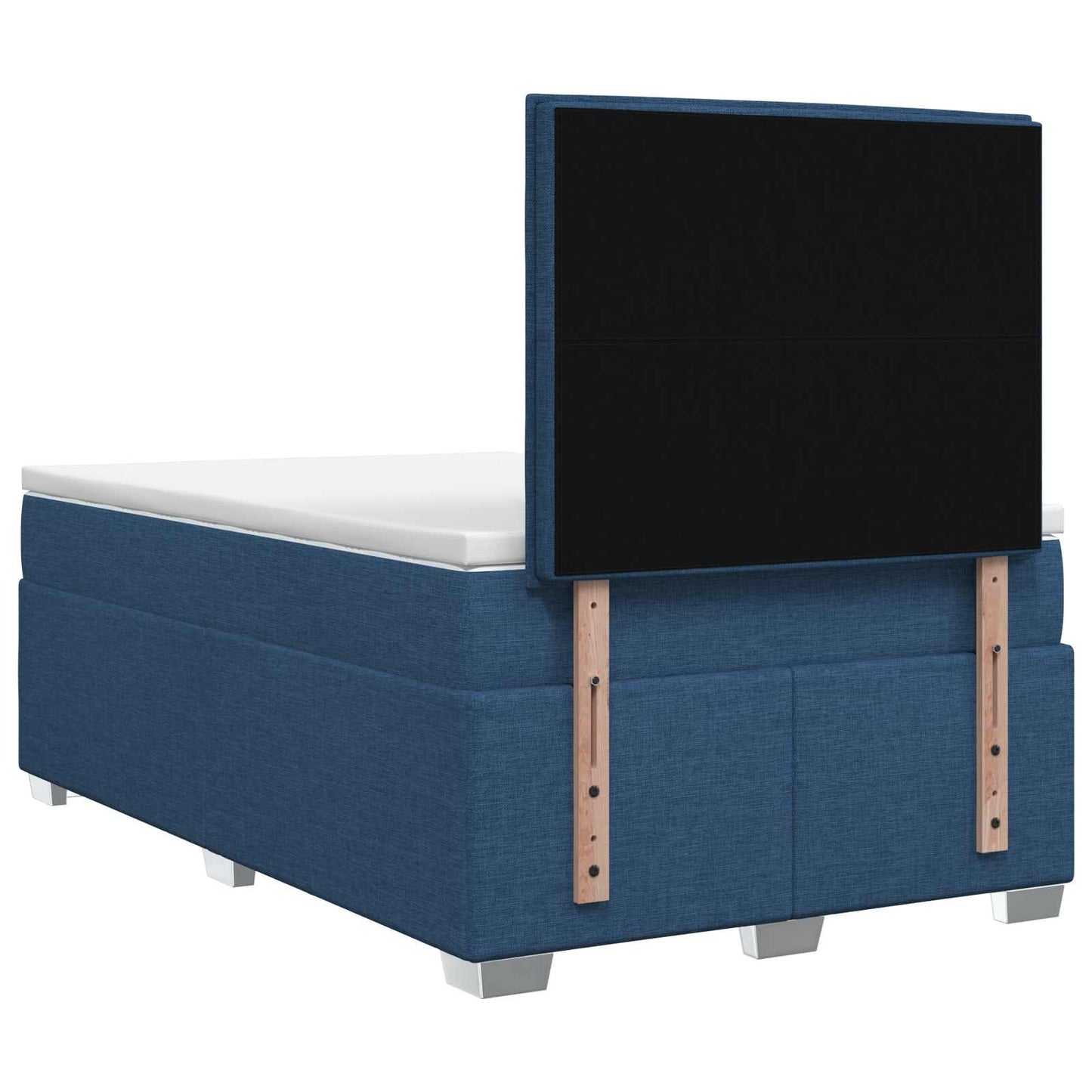 Boxspring ágy matraccal LED szalagokkal Kék 120 x 200 cm Szövet