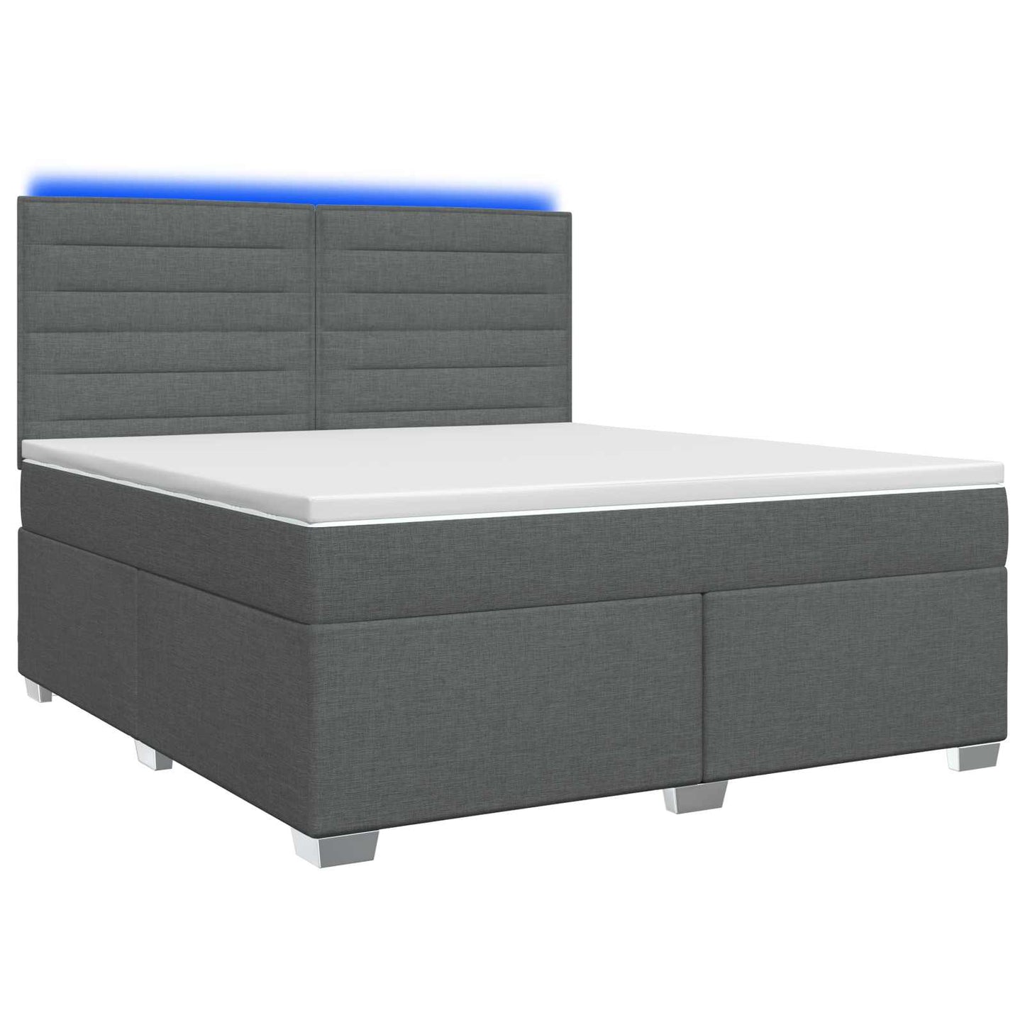 Boxspring ágy matraccal Sötétszürke 140 x 190 cm Szövet