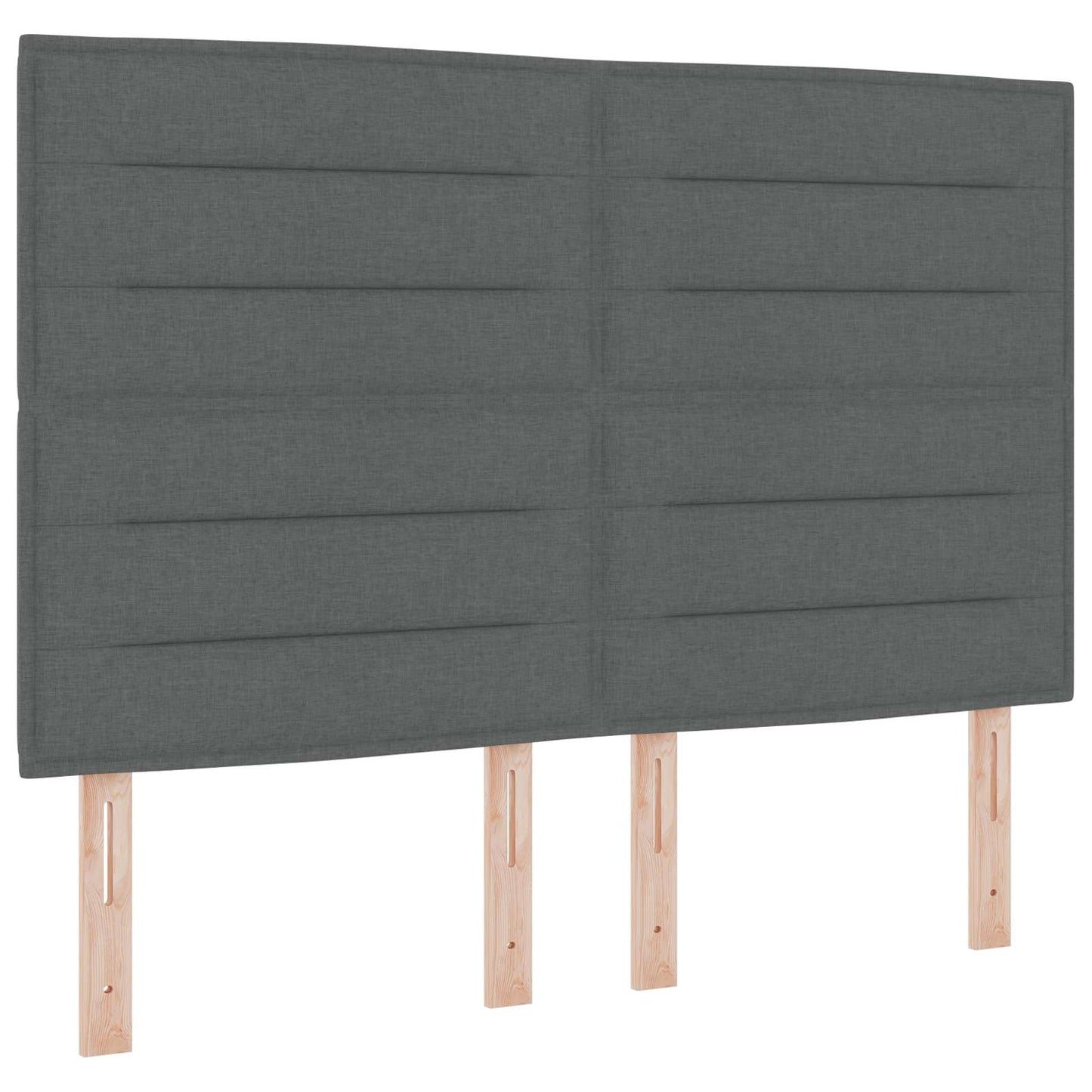 Boxspring ágy matraccal Sötétszürke 140 x 190 cm Szövet