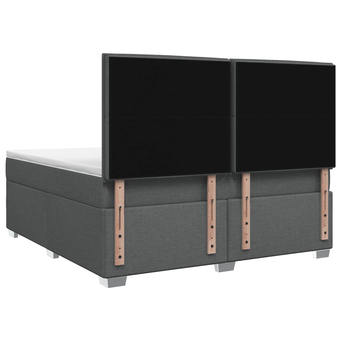 Boxspring ágy matraccal Sötétszürke 140 x 190 cm Szövet