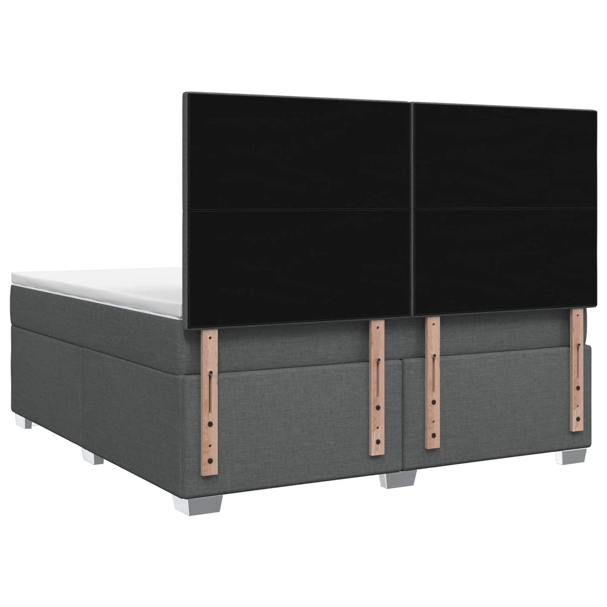 Boxspring ágy matraccal Sötétszürke 140 x 190 cm Szövet