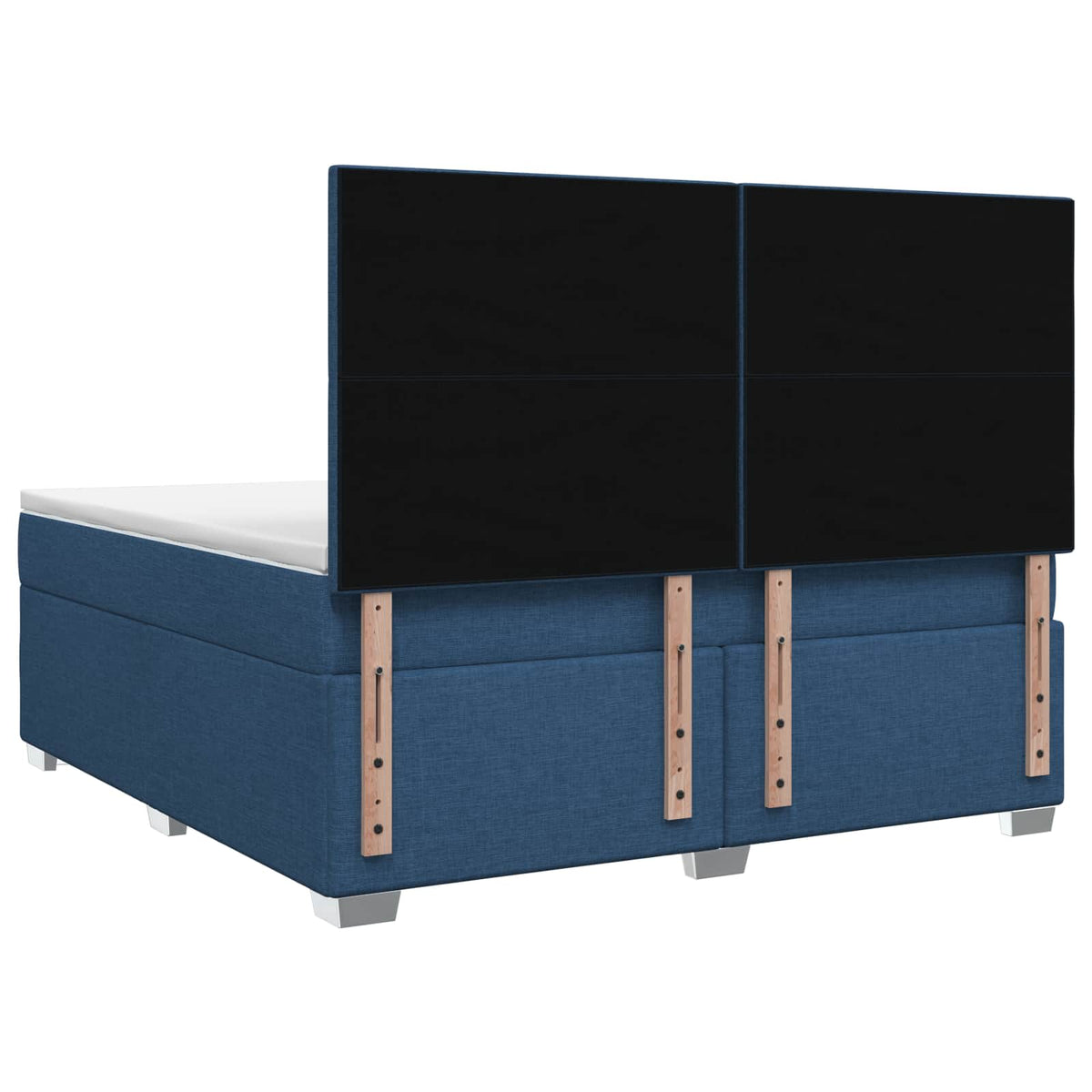 Boxspring ágy matraccal LED szalagokkal Kék 140 x 190 cm Szövet