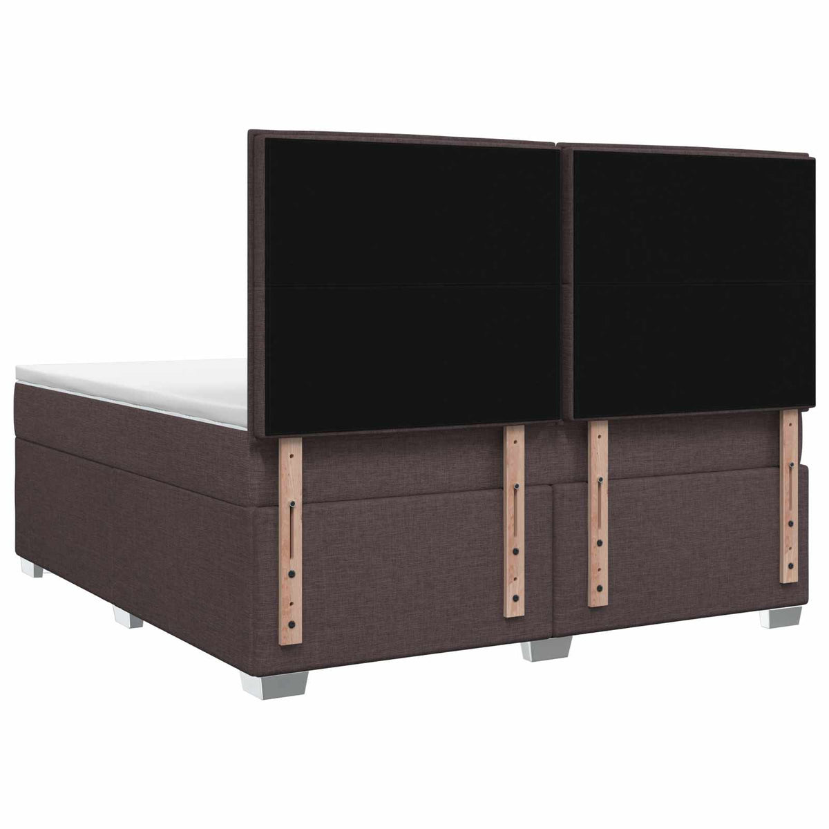 Boxspring ágy matraccal Sötét Barna 140 x 200 cm Szövet