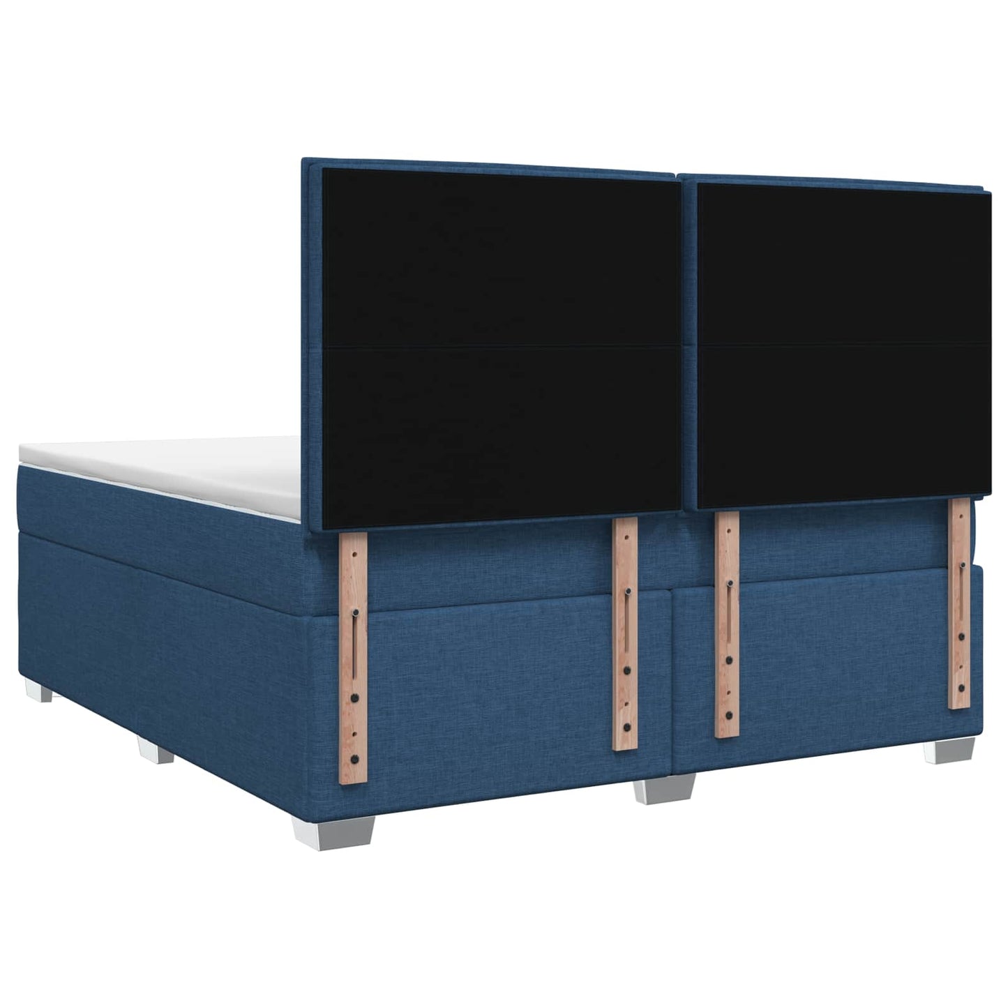 Boxspring ágy matraccal LED szalagokkal Kék 140 x 200 cm Szövet