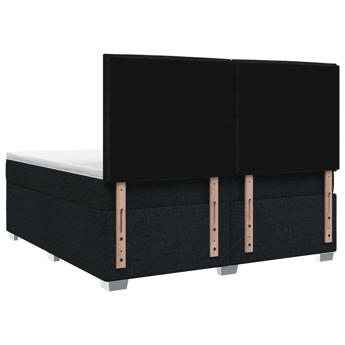 Boxspring ágy matraccal fejtámlával Fekete 160 x 200 cm Szövet