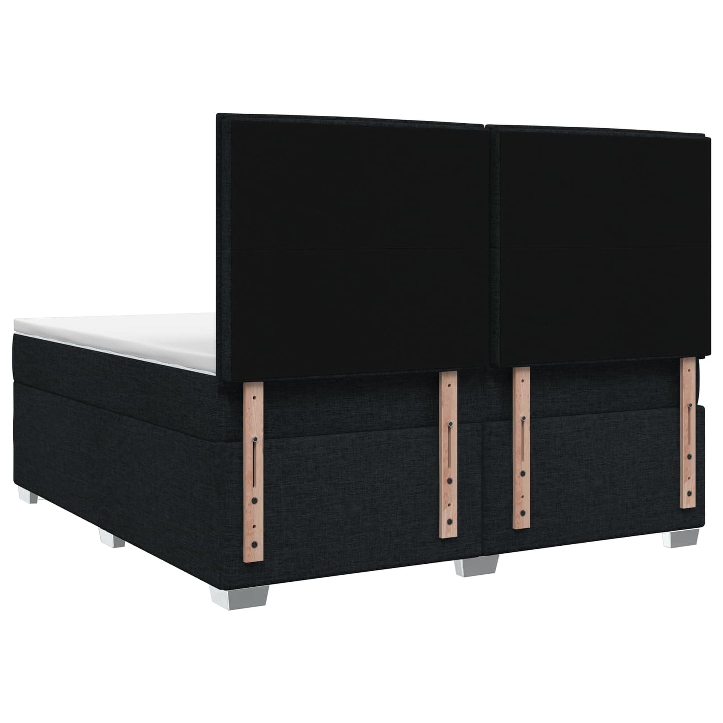 Boxspring ágy matraccal fejtámlával Fekete 180 x 200 cm Szövet