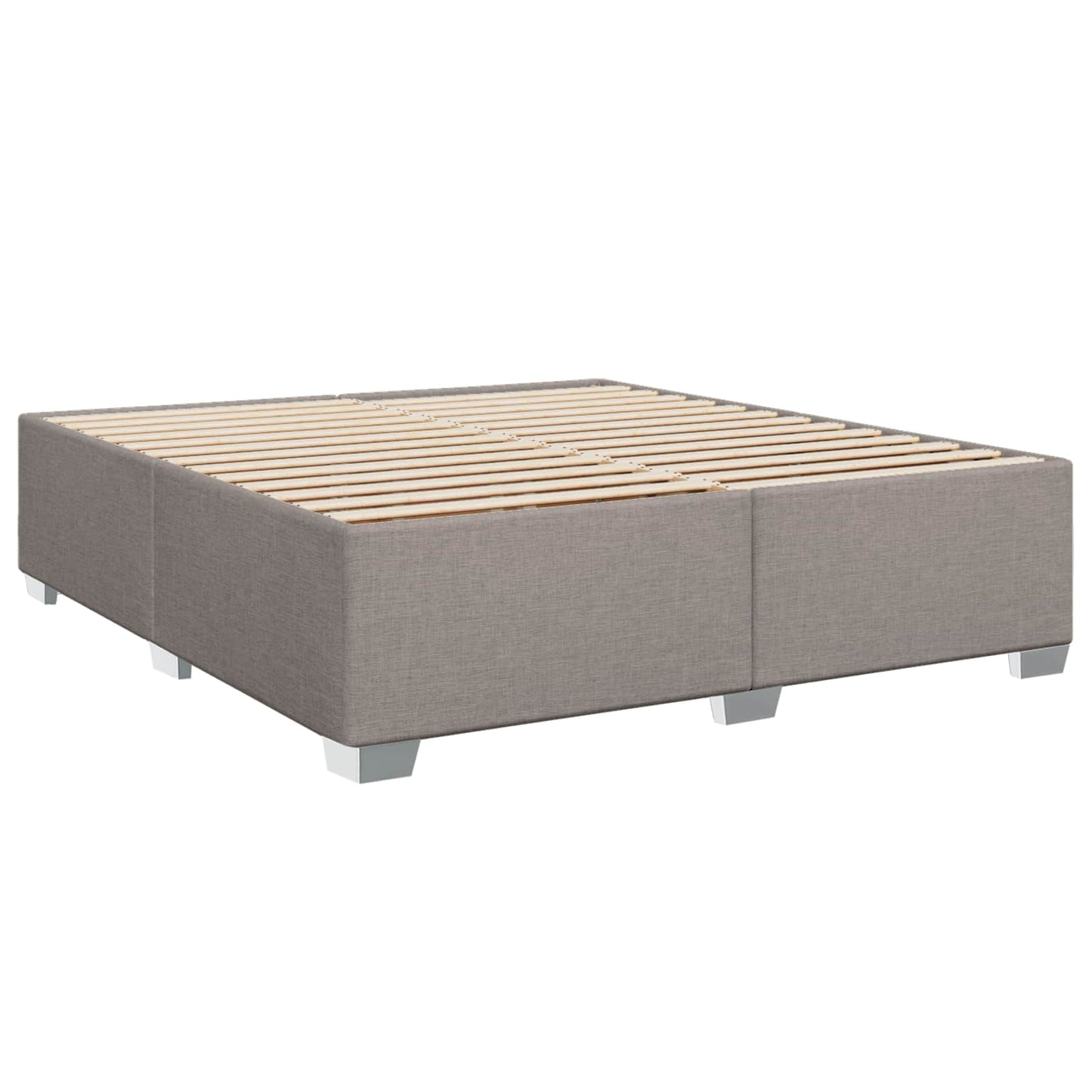 Boxspring ágy matraccal Tópszínű 200 x 200 cm Szövet