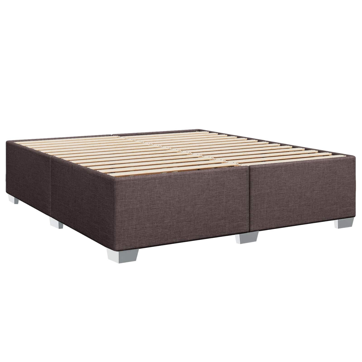 Boxspring ágy matraccal Sötét Barna 200 x 200 cm Szövet