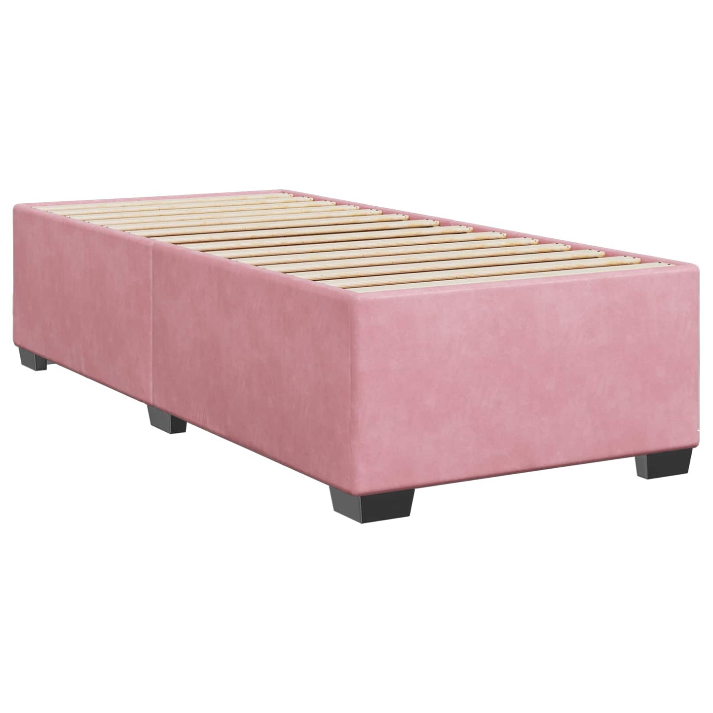 Boxspring ágy matraccal Rózsaszín 80 x 200 cm Bársony