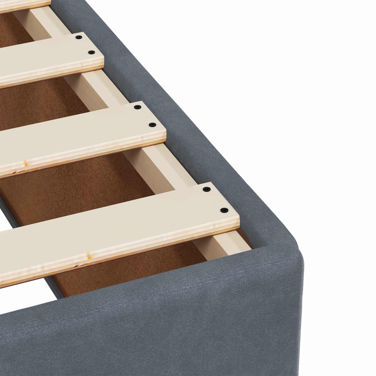 Boxspring ágy matraccal Sötétszürke 120 x 190 cm Bársony