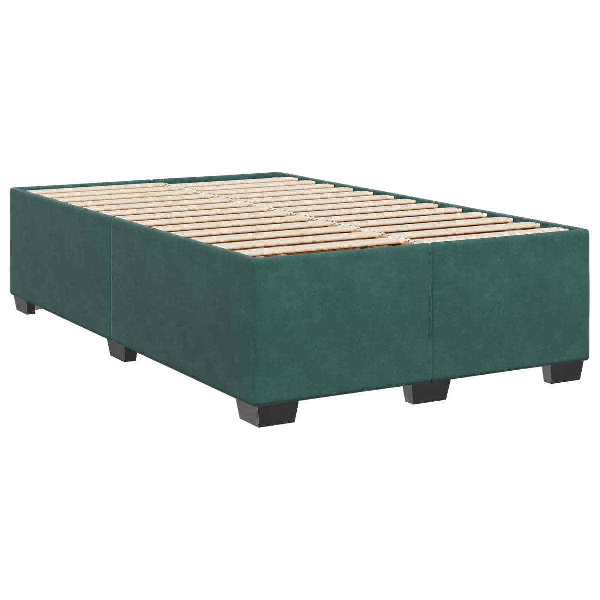 Boxspring ágy matraccal Sötétzöld 120 x 190 cm Bársony