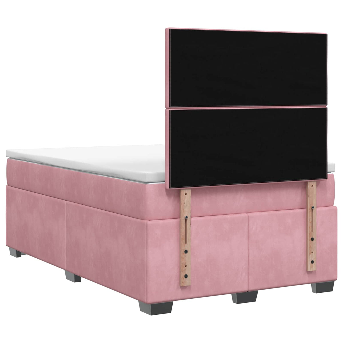 Boxspring ágy matraccal Rózsaszín 120 x 200 cm Bársony