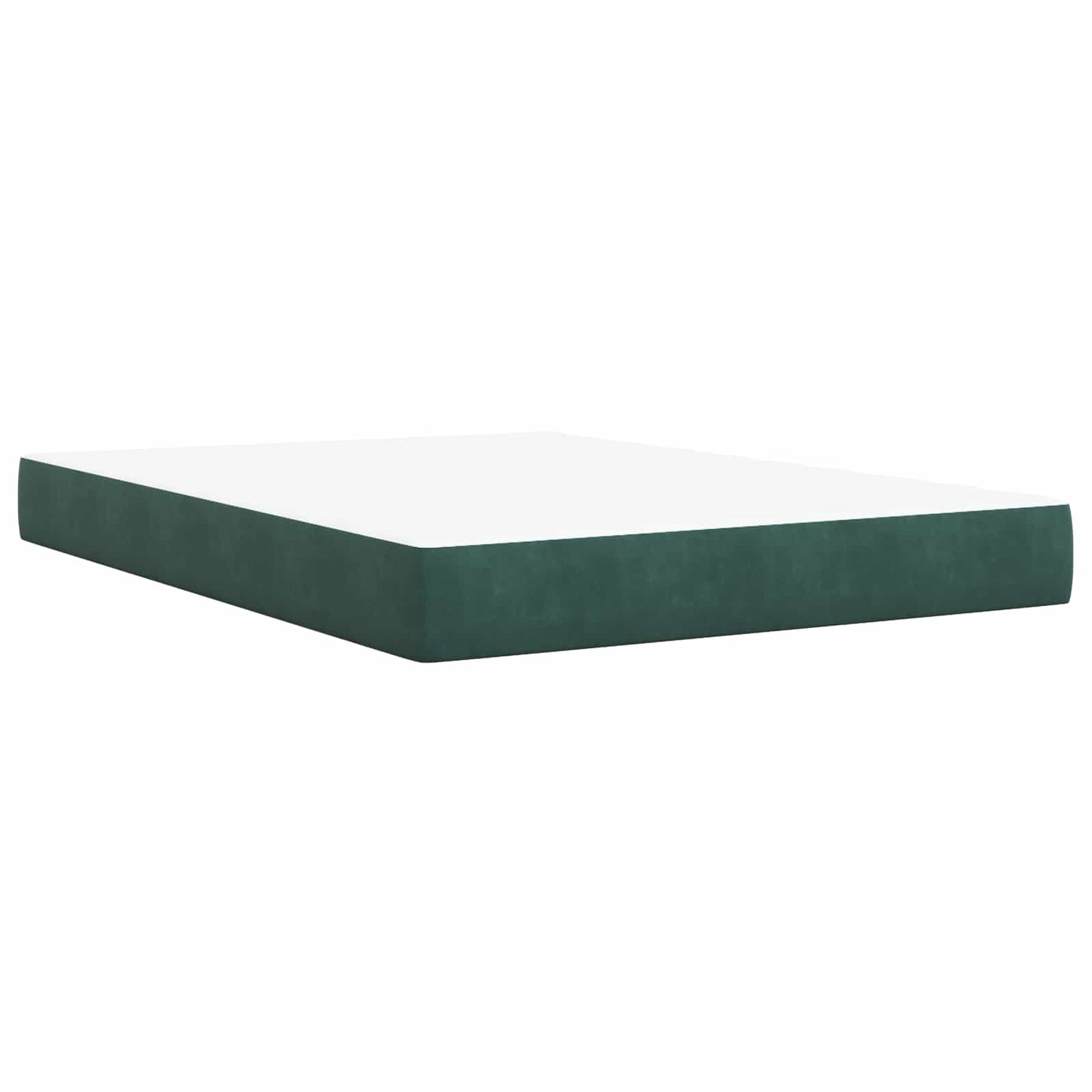 Boxspring ágy matraccal Sötétzöld 140 x 200 cm Bársony