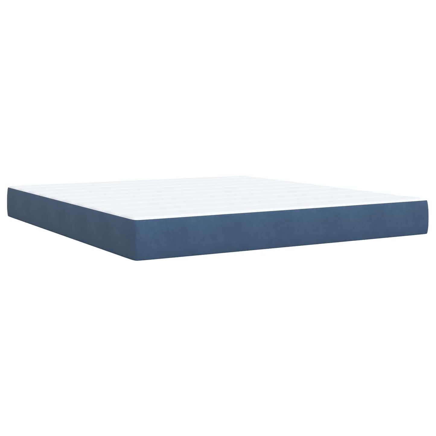 Boxspring ágy matraccal fejtámlával Kék 180 x 200 cm Bársony