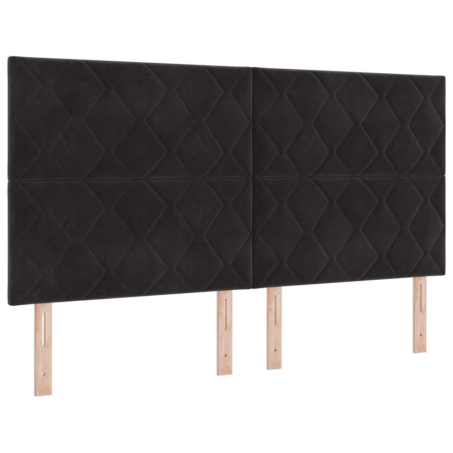 Boxspring ágy matraccal fejtámlával Fekete 180 x 200 cm Bársony