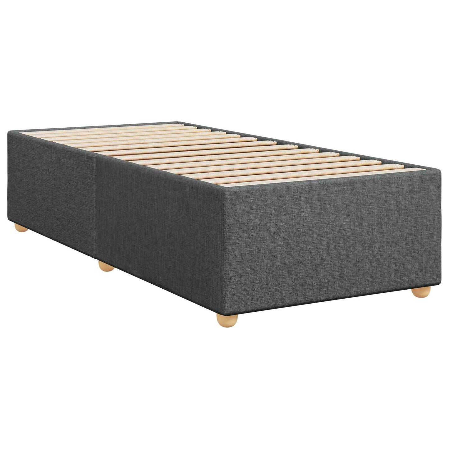 Boxspring ágy matraccal Sötétszürke 80 x 200 cm Szövet
