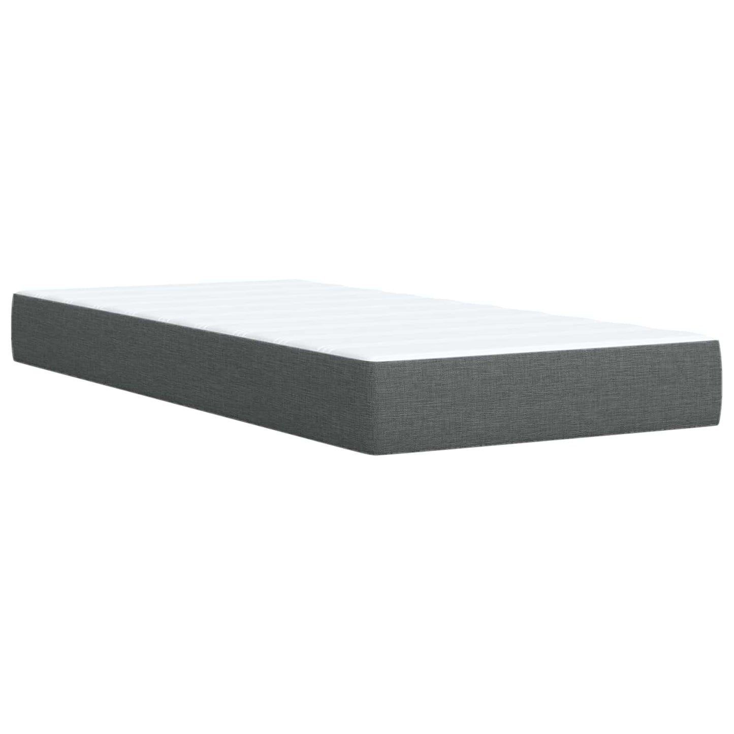 Boxspring ágy matraccal Sötétszürke 80 x 200 cm Szövet
