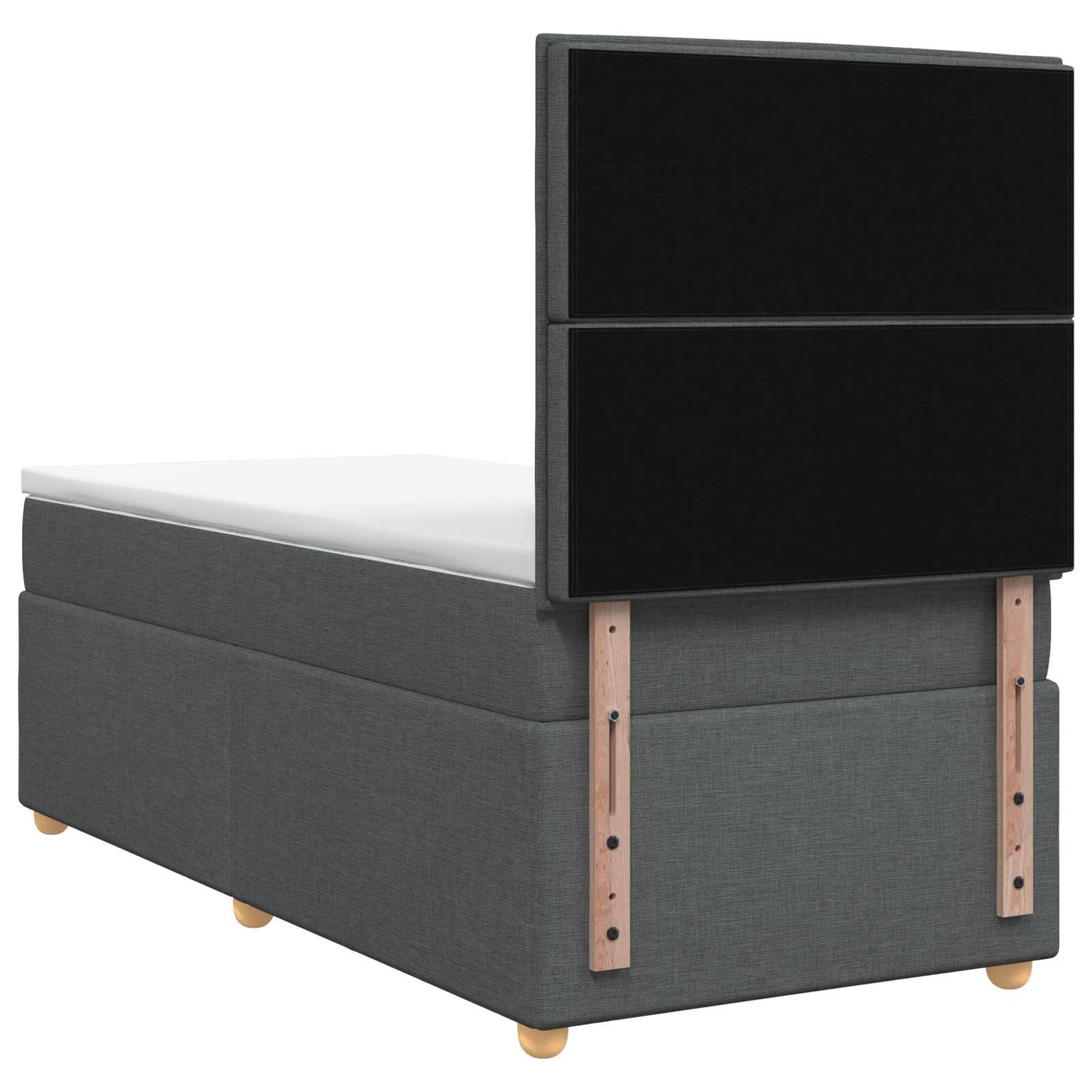 Boxspring ágy matraccal Sötétszürke 80 x 200 cm Szövet