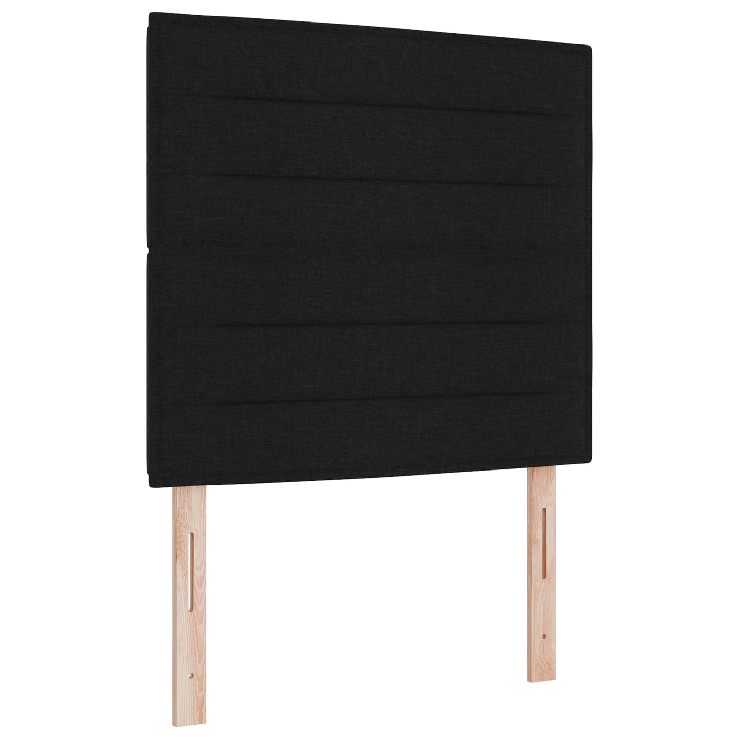 Boxspring ágy matraccal fejtámlával Fekete 80 x 200 cm Szövet