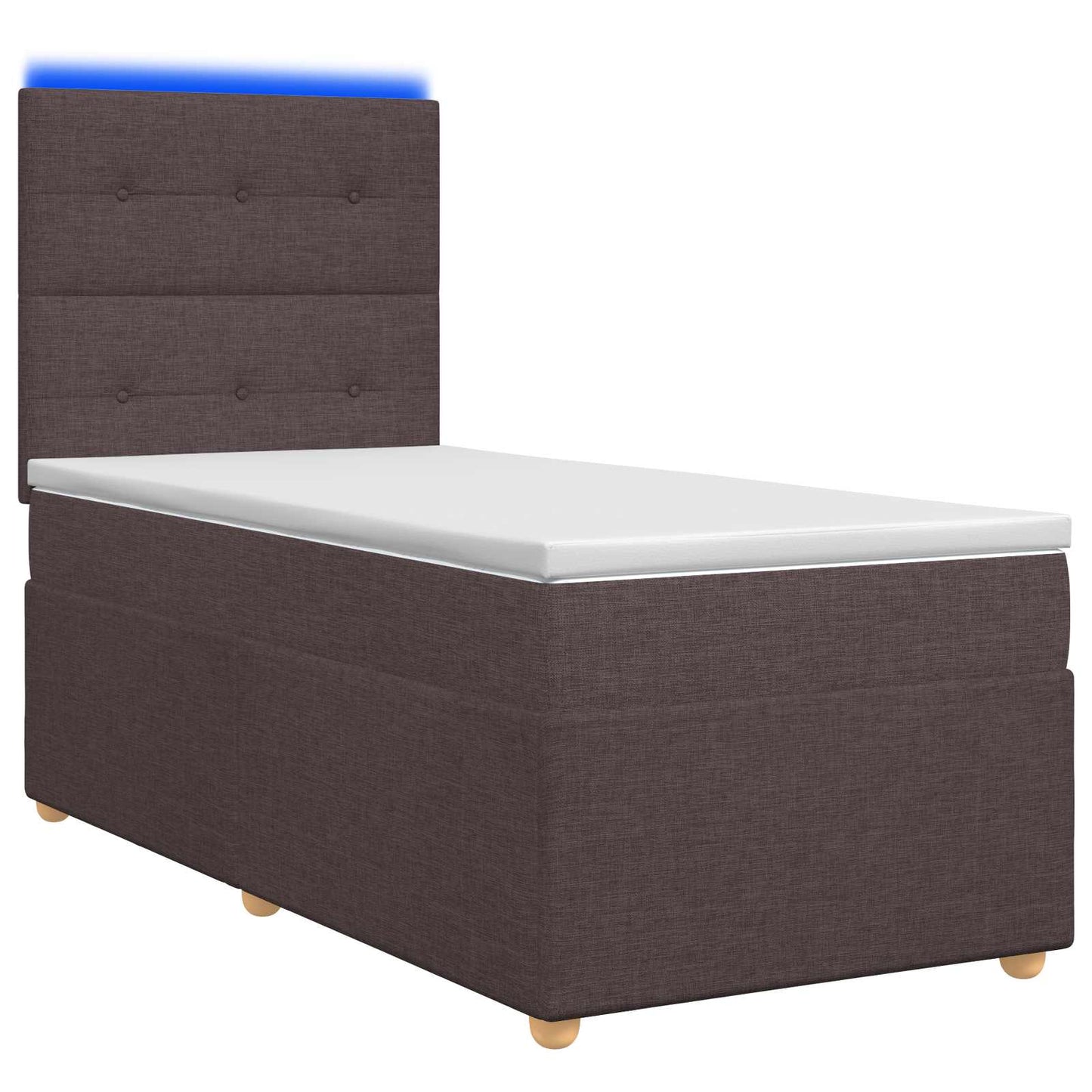 Boxspring ágy matraccal Sötét Barna 80 x 200 cm Szövet