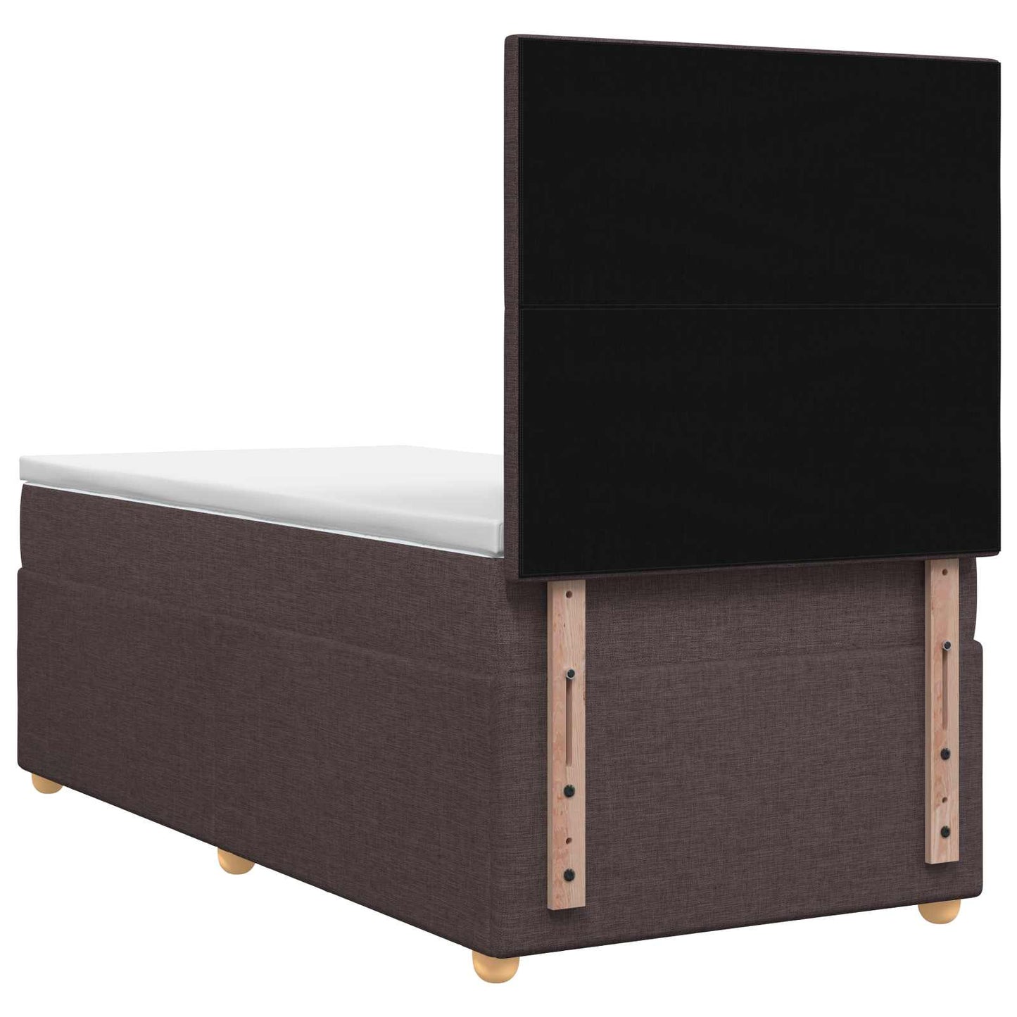 Boxspring ágy matraccal Sötét Barna 80 x 200 cm Szövet