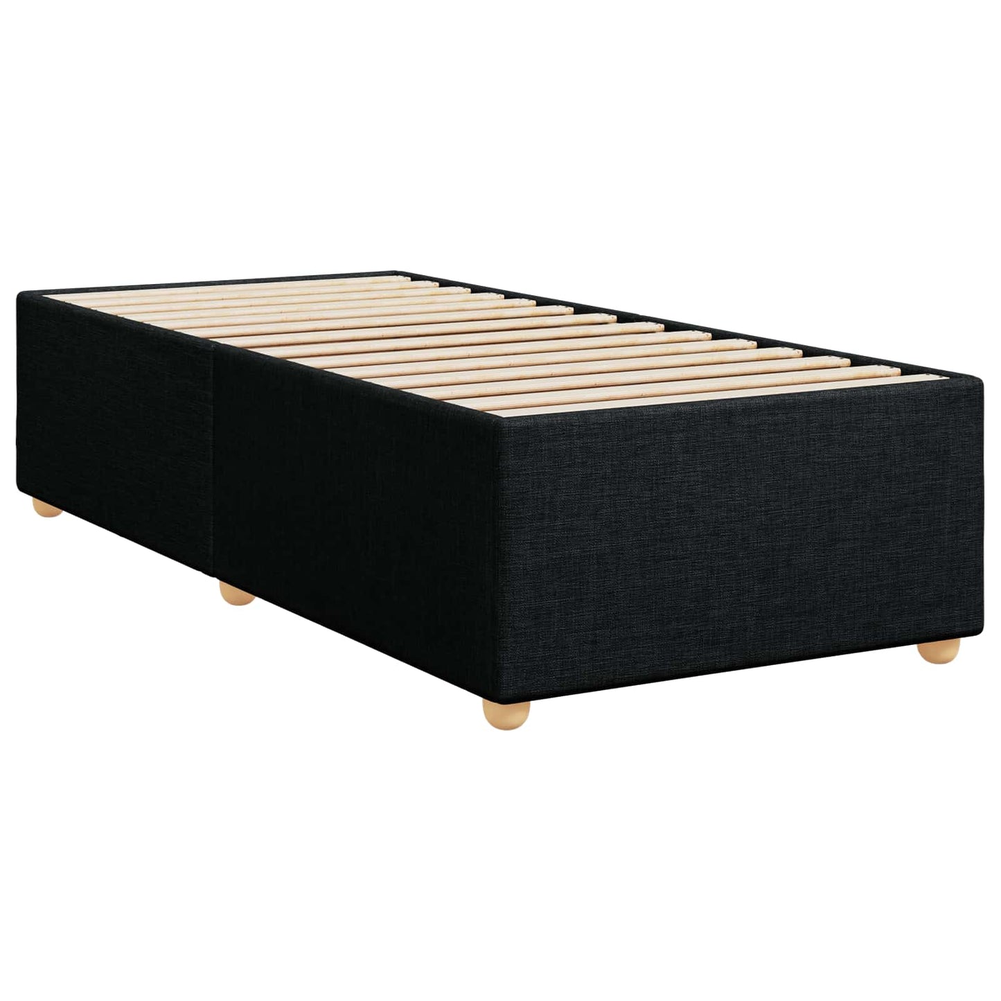 Boxspring ágy matraccal fejtámlával Fekete 80 x 200 cm Szövet