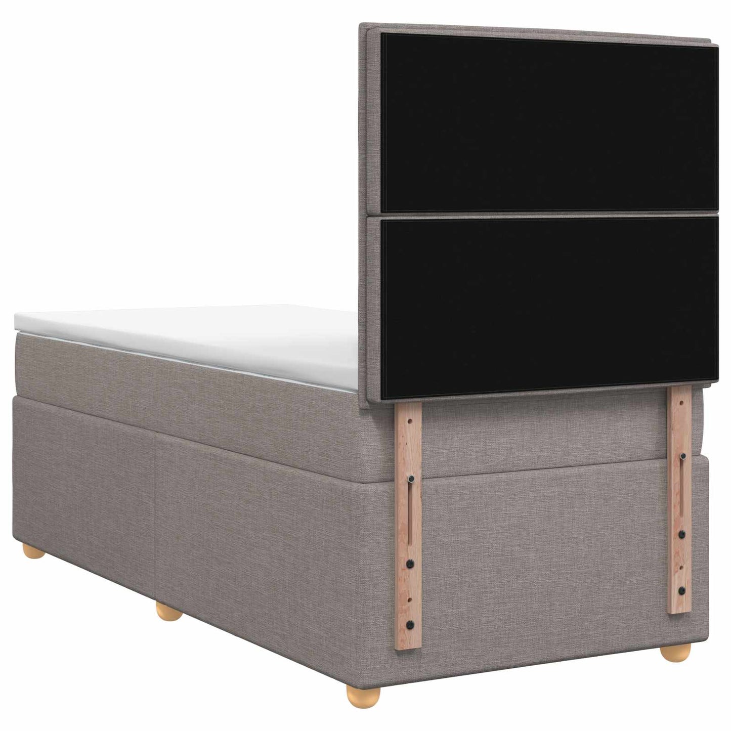 Boxspring ágy matraccal fejtámlával Tópszínű 80 x 200 cm Szövet