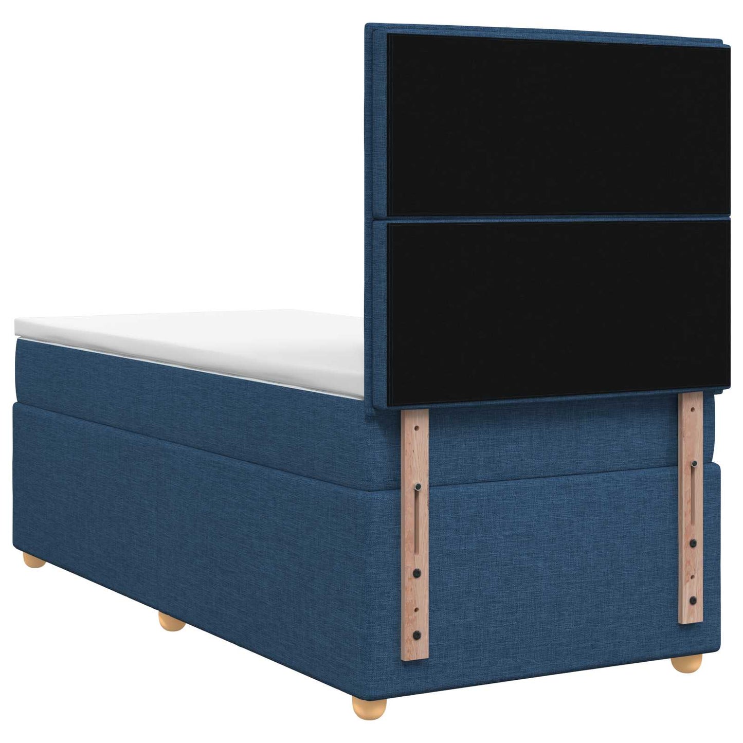 Boxspring ágy matraccal LED szalagokkal Kék 90 x 190 cm Szövet