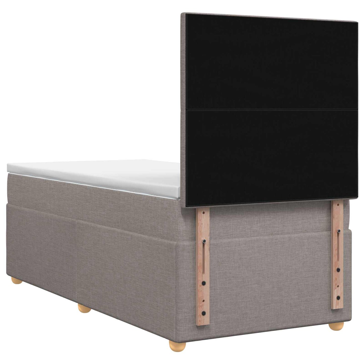 Boxspring ágy matraccal fejtámlával Tópszínű 90 x 190 cm Szövet