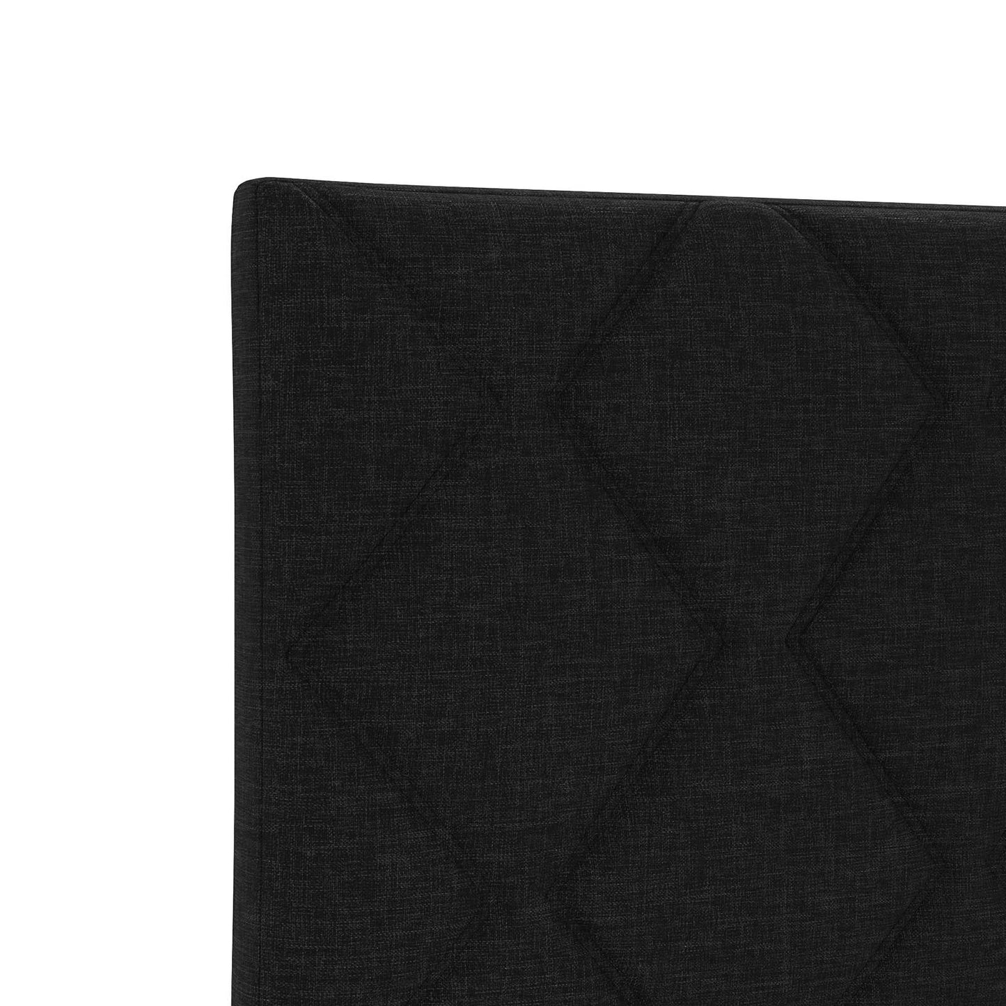 Boxspring ágy matraccal fejtámlával Fekete 90 x 190 cm Szövet