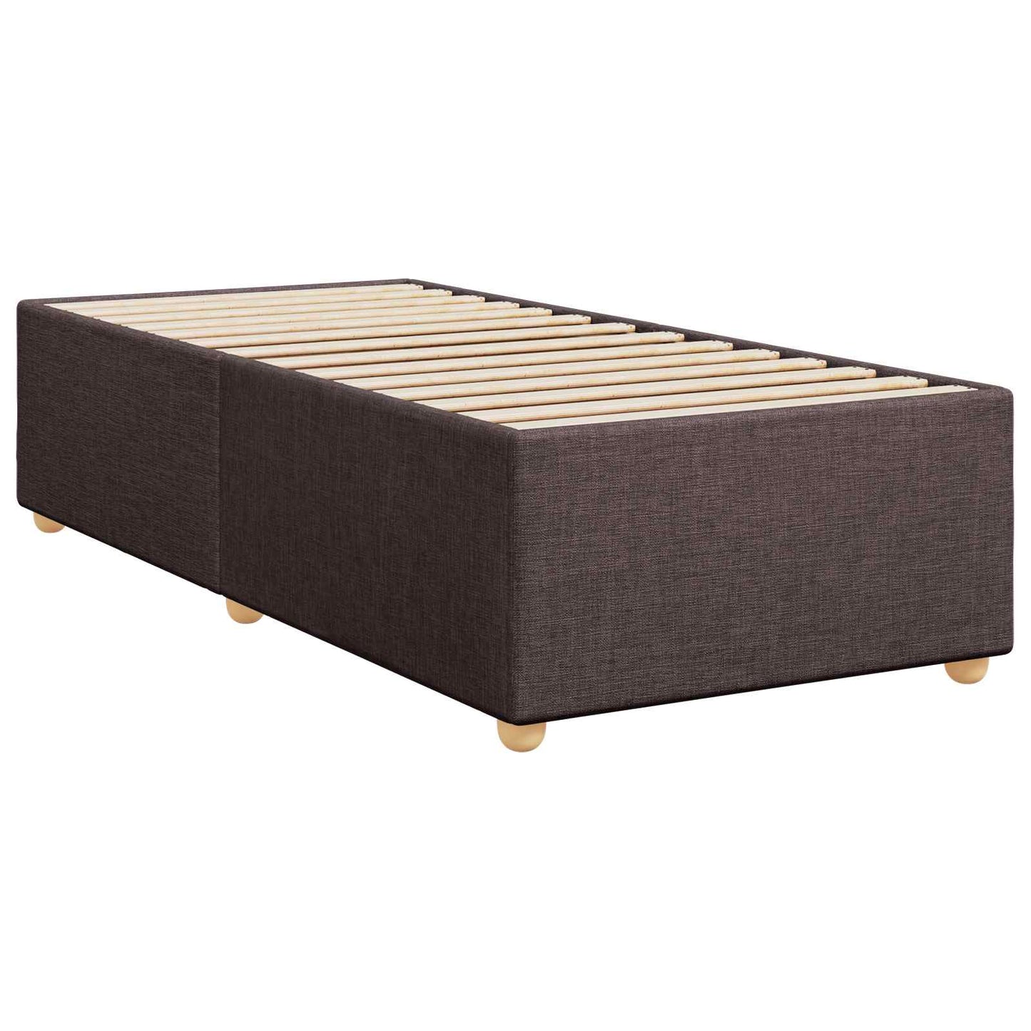 Boxspring ágy matraccal Sötét Barna 100 x 200 cm Szövet