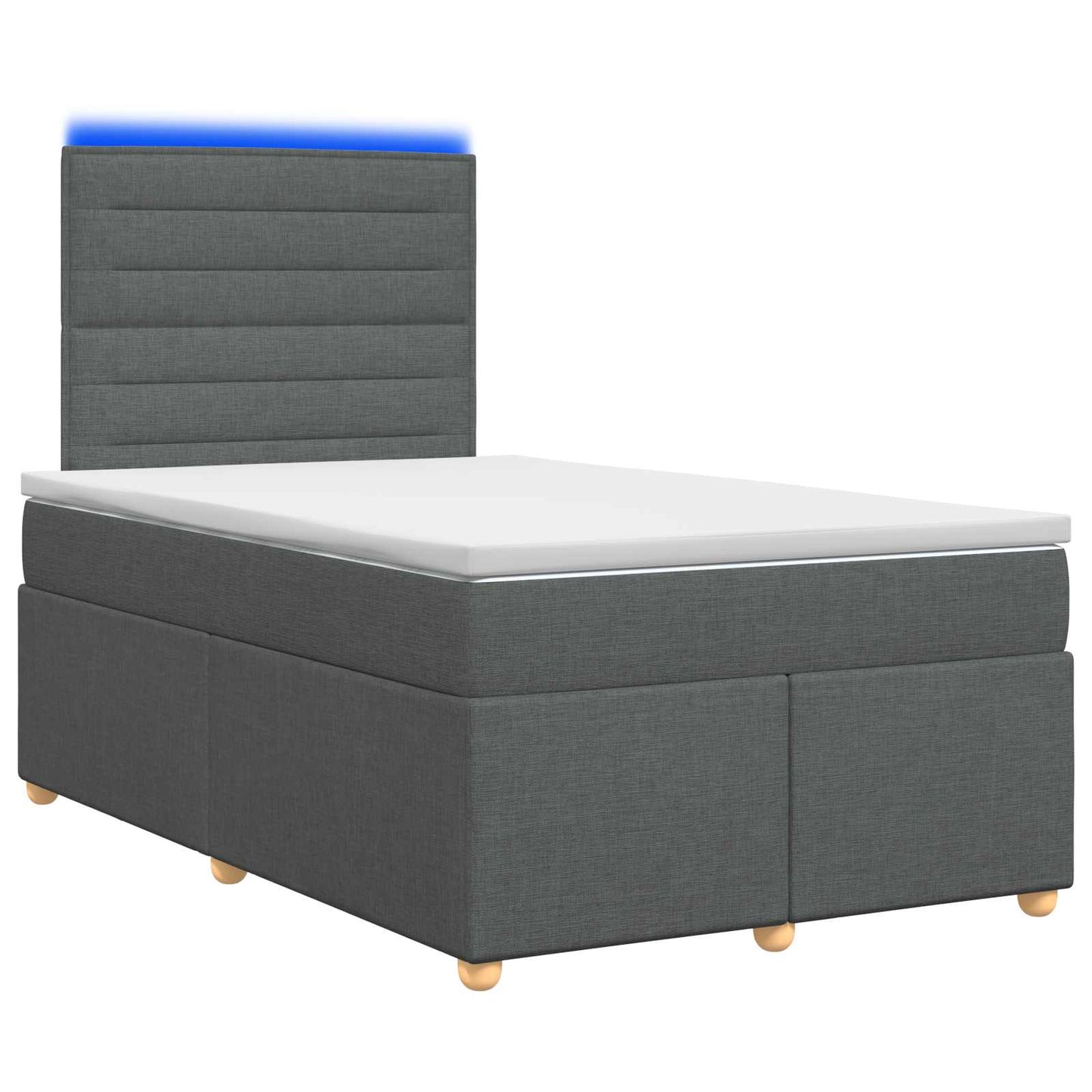 Boxspring ágy matraccal Sötétszürke 120 x 200 cm Szövet