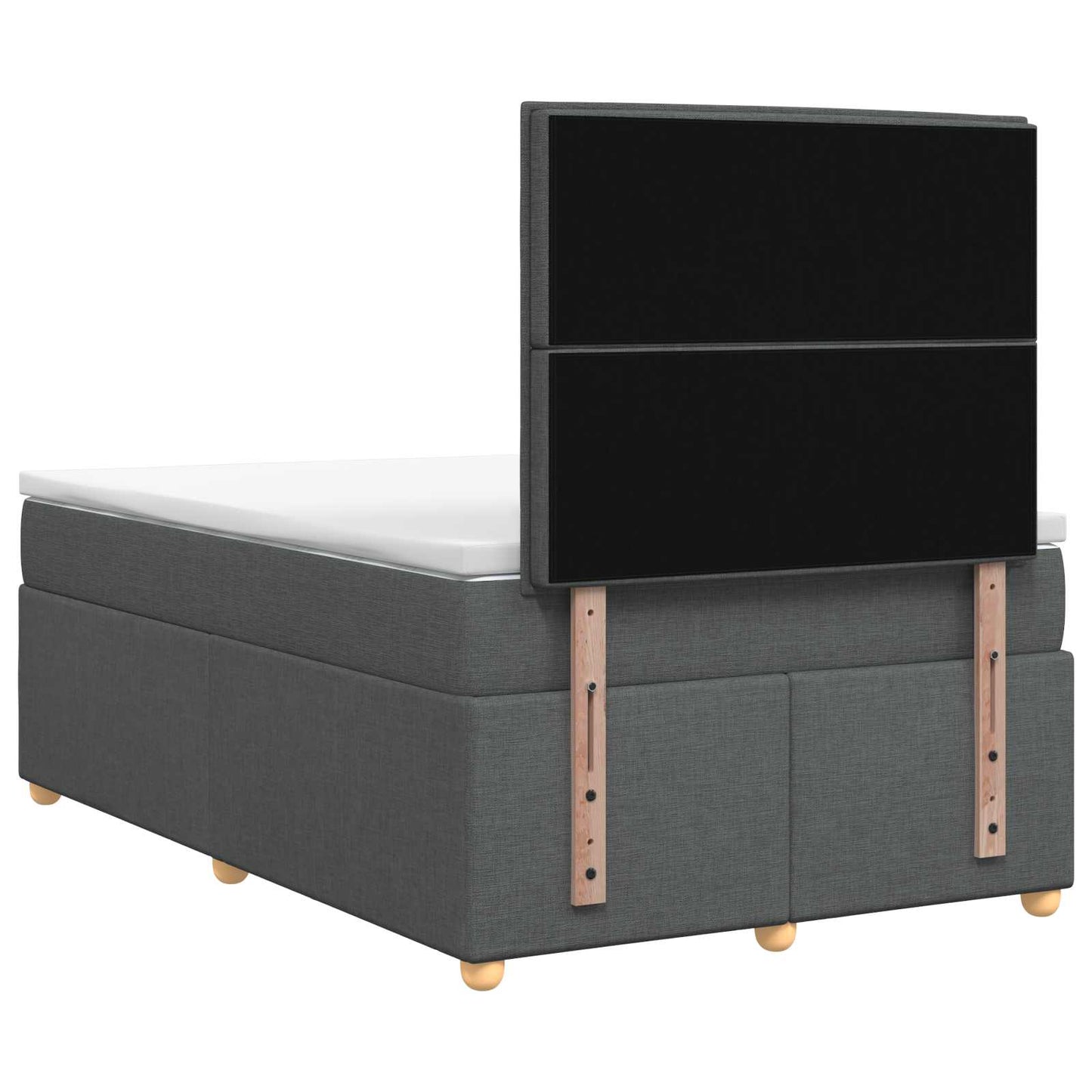 Boxspring ágy matraccal Sötétszürke 120 x 200 cm Szövet