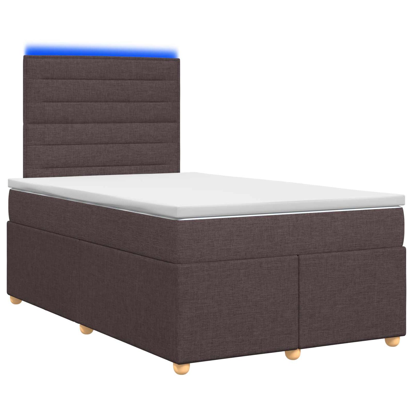 Boxspring ágy matraccal Sötét Barna 120 x 200 cm Szövet