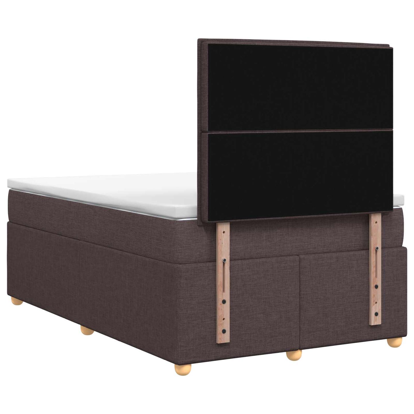 Boxspring ágy matraccal Sötét Barna 120 x 200 cm Szövet
