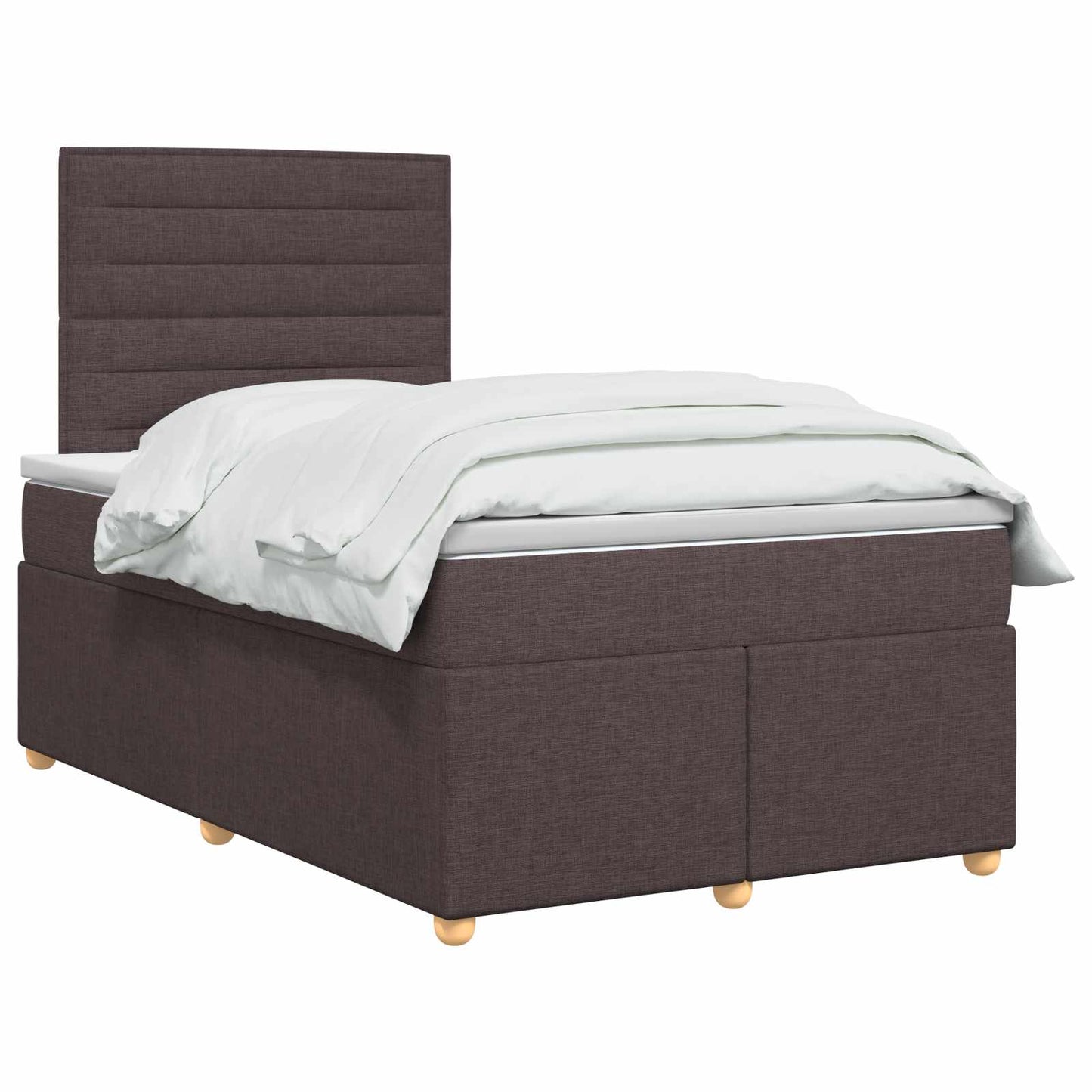Boxspring ágy matraccal Sötét Barna 120 x 200 cm Szövet