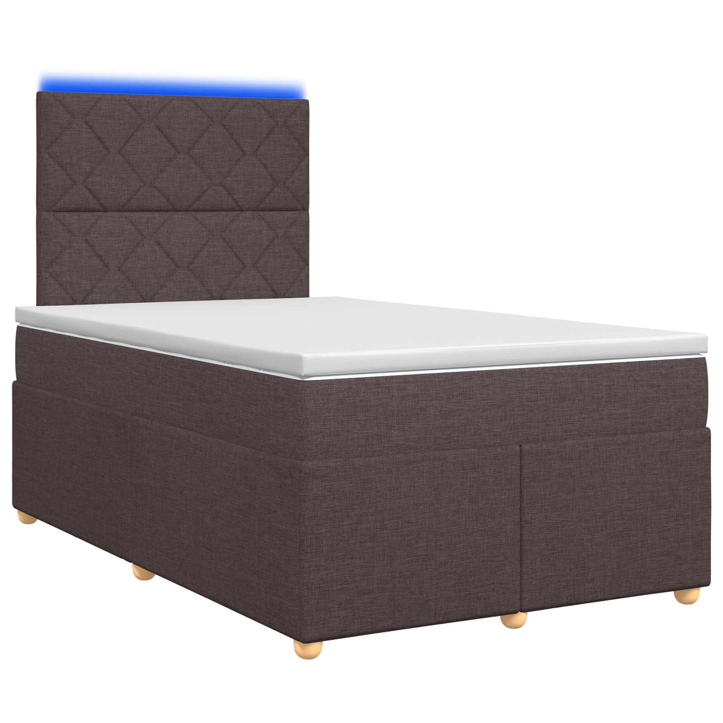 Boxspring ágy matraccal Sötét Barna 120 x 200 cm Szövet