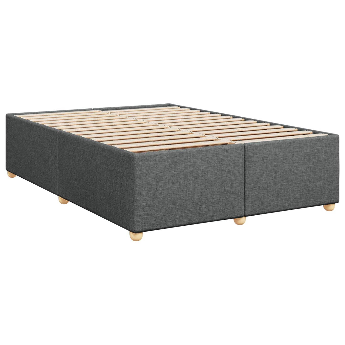 Boxspring ágy matraccal Sötétszürke 140 x 190 cm Szövet