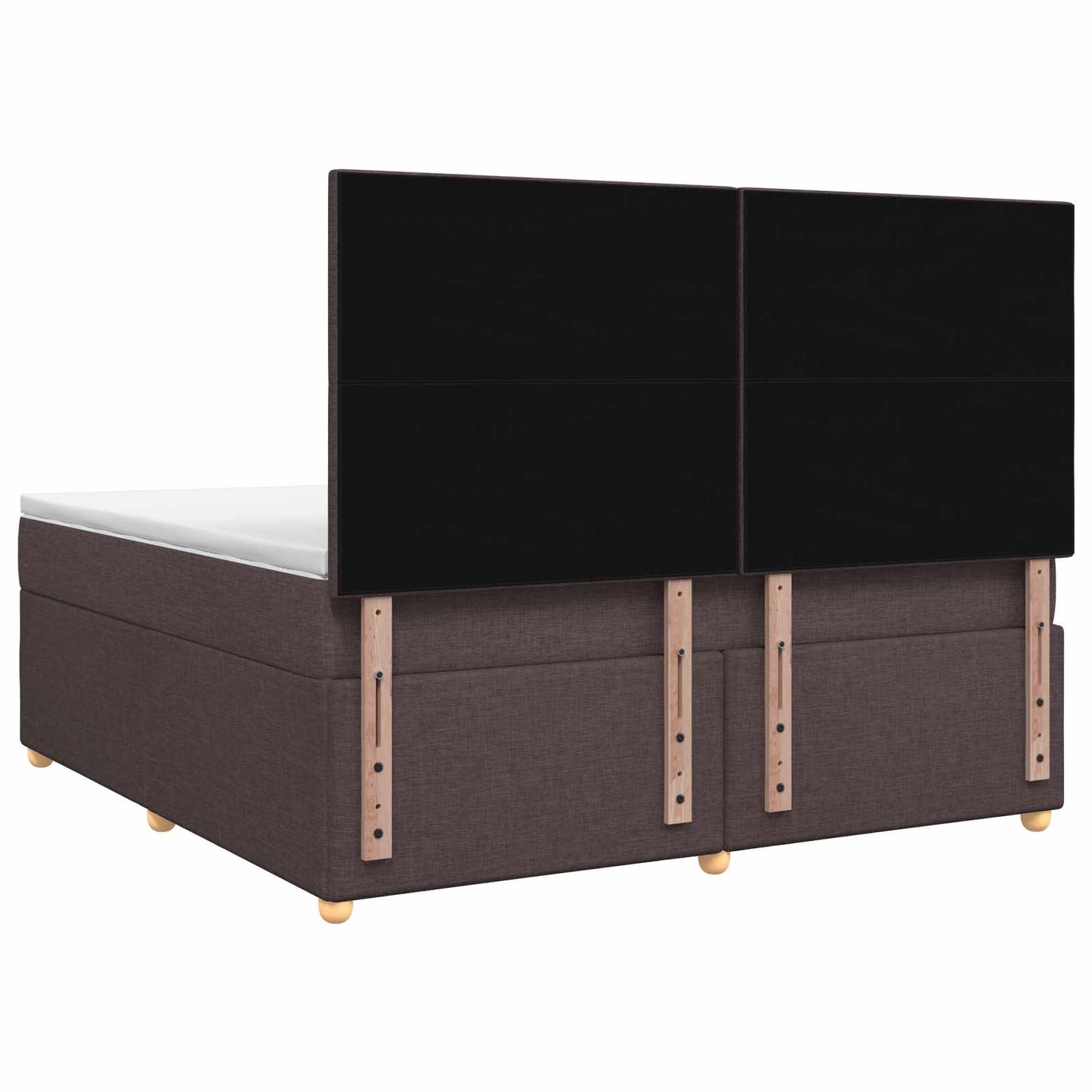 Boxspring ágy matraccal Sötét Barna 140 x 190 cm Szövet