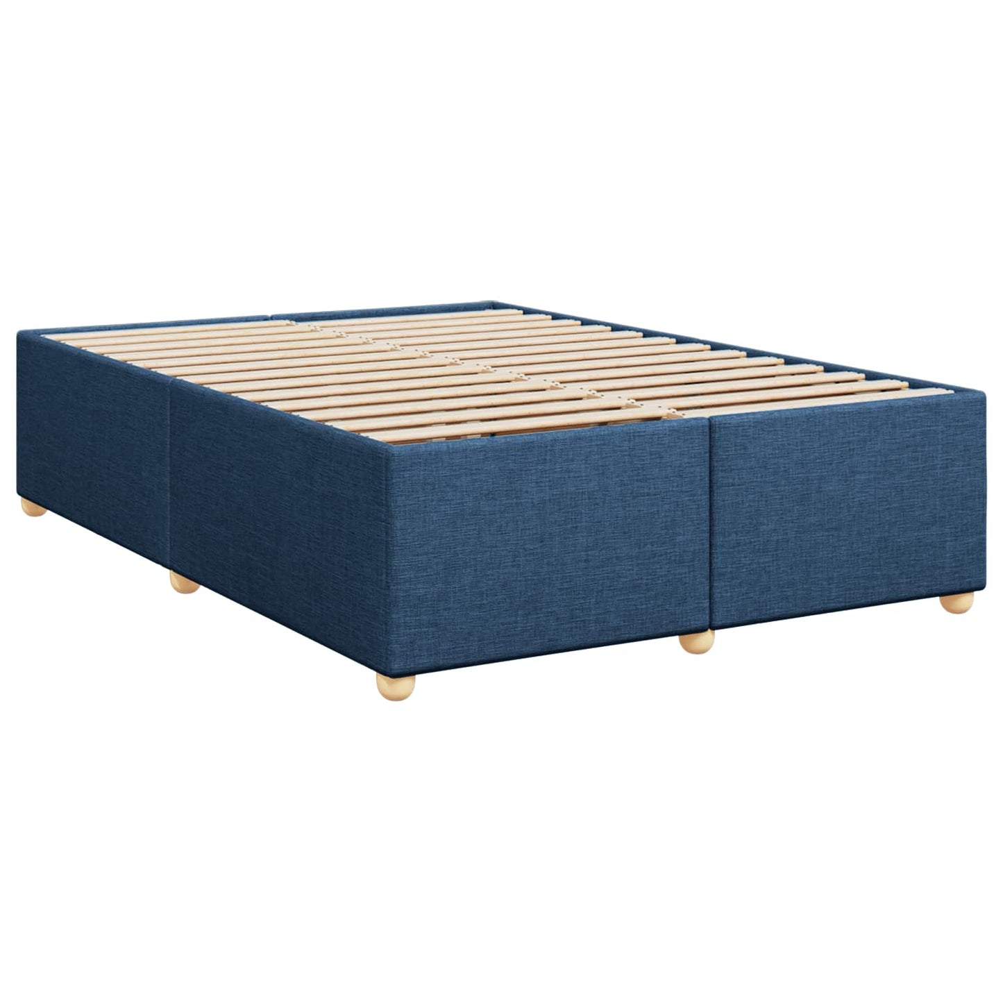Boxspring ágy matraccal LED szalagokkal Kék 140 x 190 cm Szövet