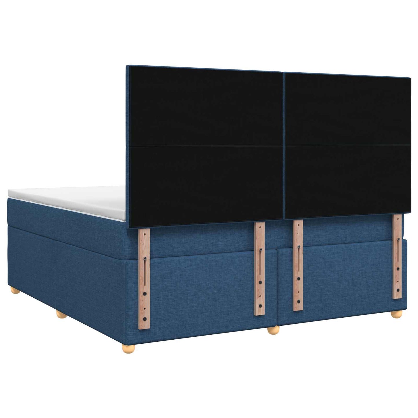Boxspring ágy matraccal LED szalagokkal Kék 140 x 190 cm Szövet
