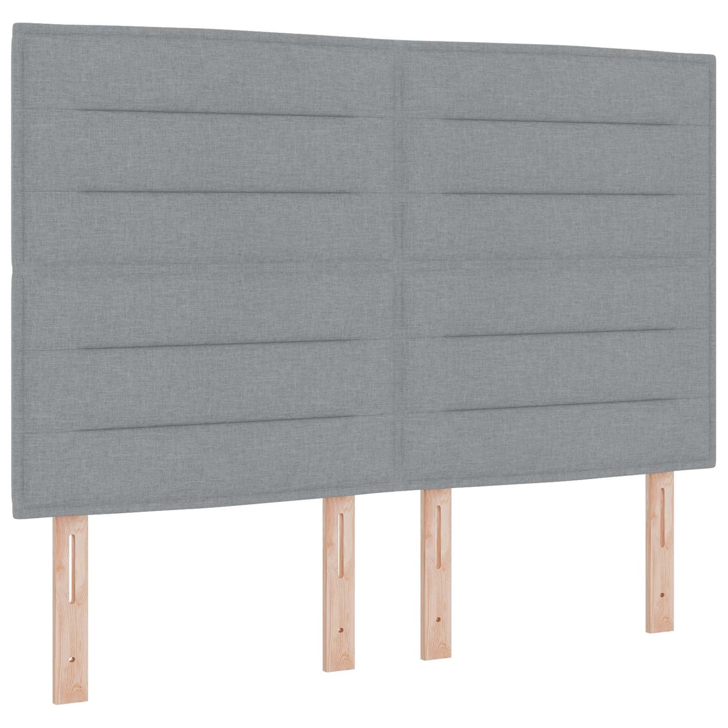 Boxspring ágy matraccal Világosszürke 140 x 200 cm Szövet